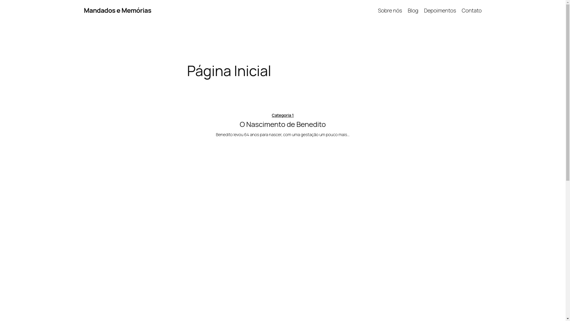 website screenshot of https://mandadosememorias.com/