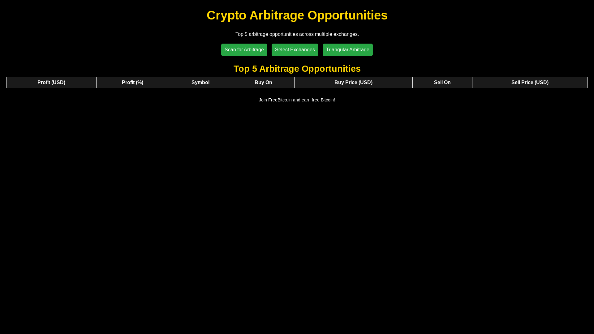 website screenshot of https://arbscaner.pages.dev/