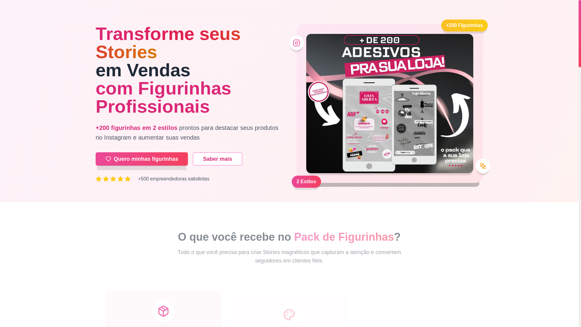 website screenshot of https://packdefigurinhas.com/