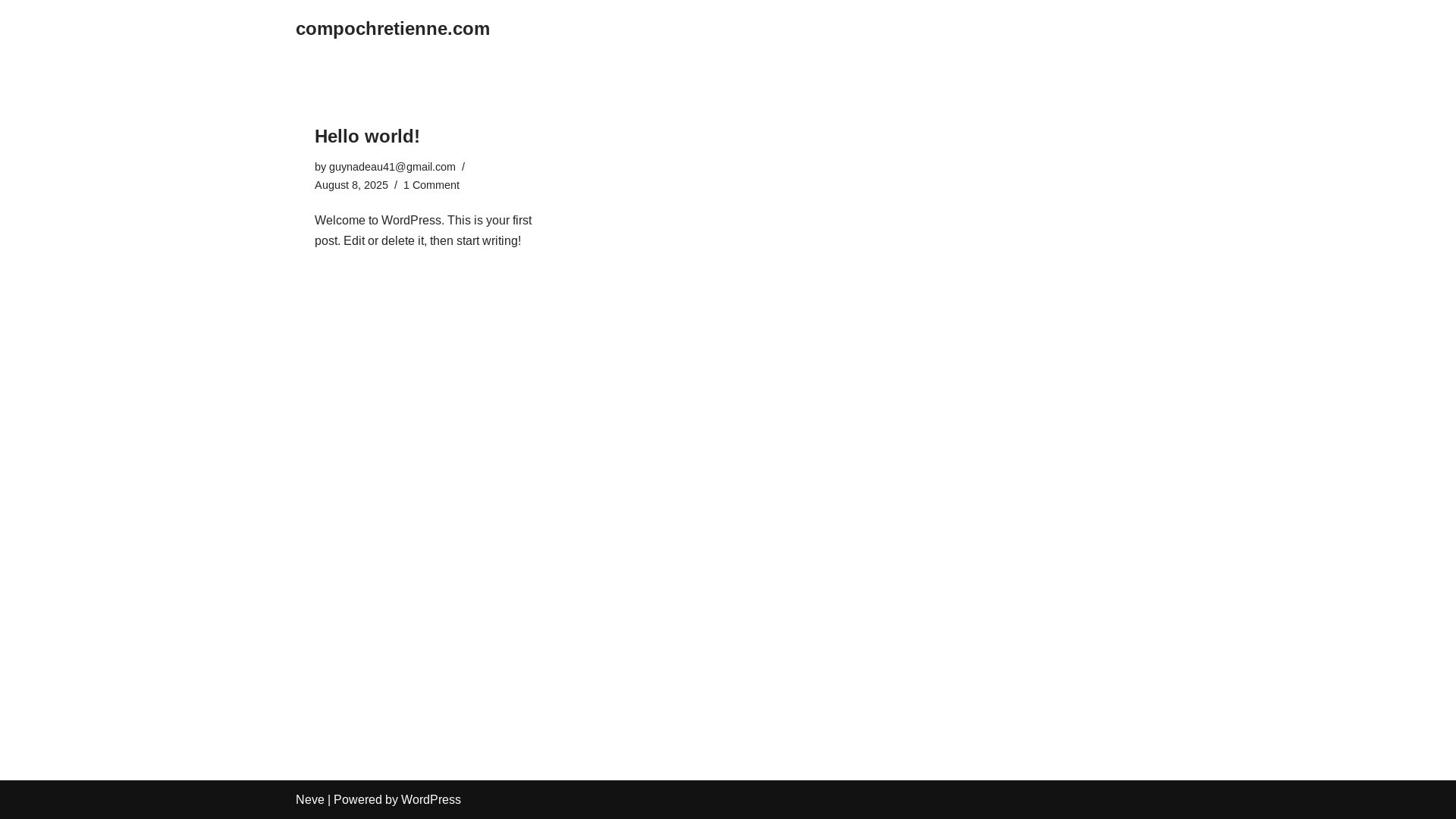 website screenshot of https://compochretienne.com/