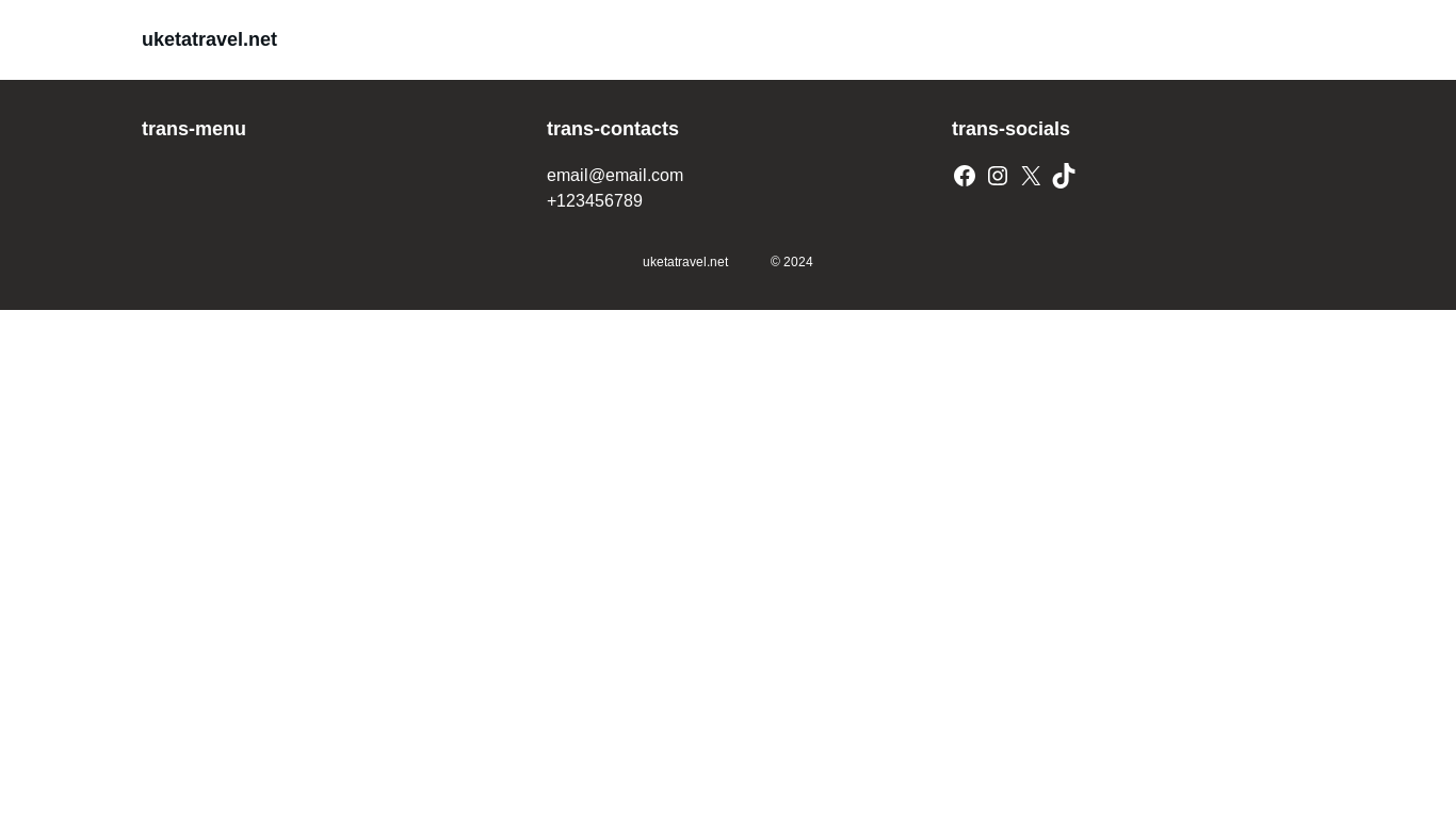 website screenshot of https://uketatravel.net/