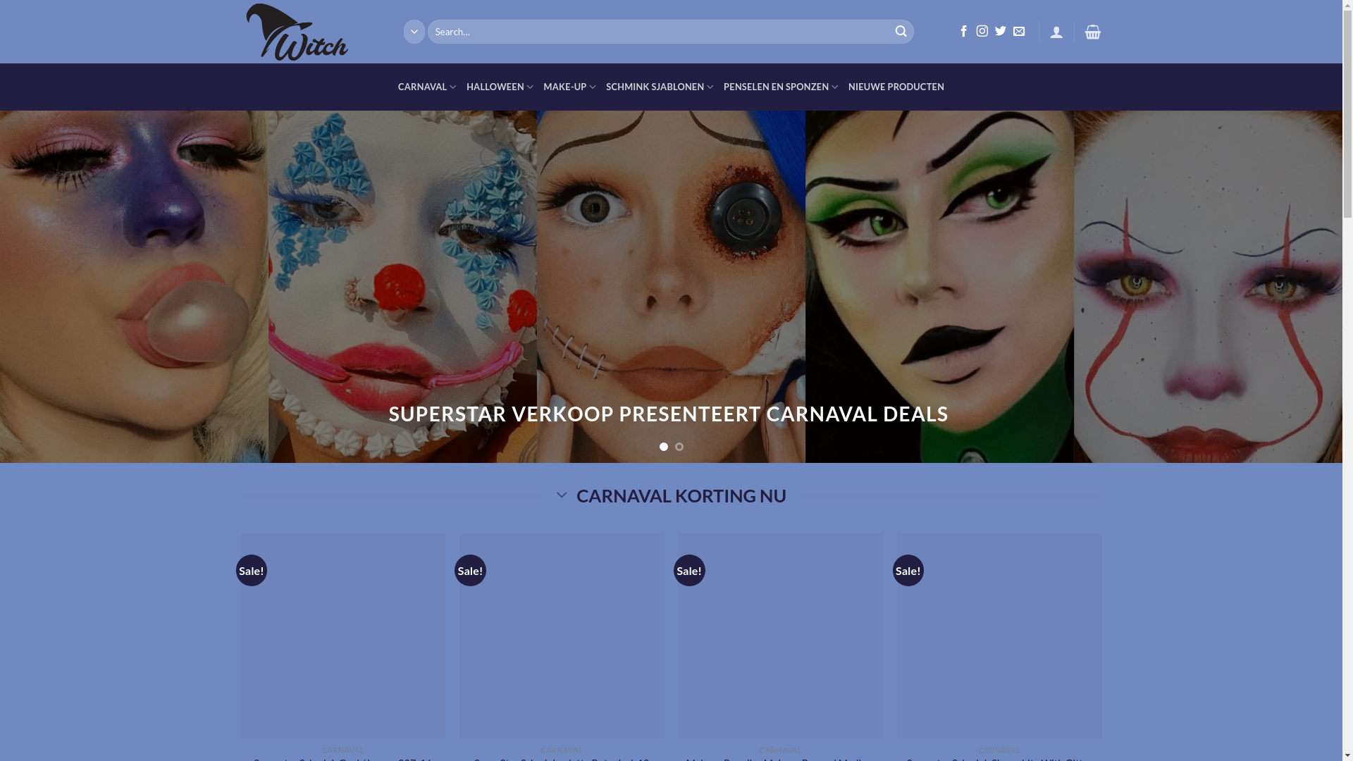 website screenshot of https://nieuwschminkwinkel.com/