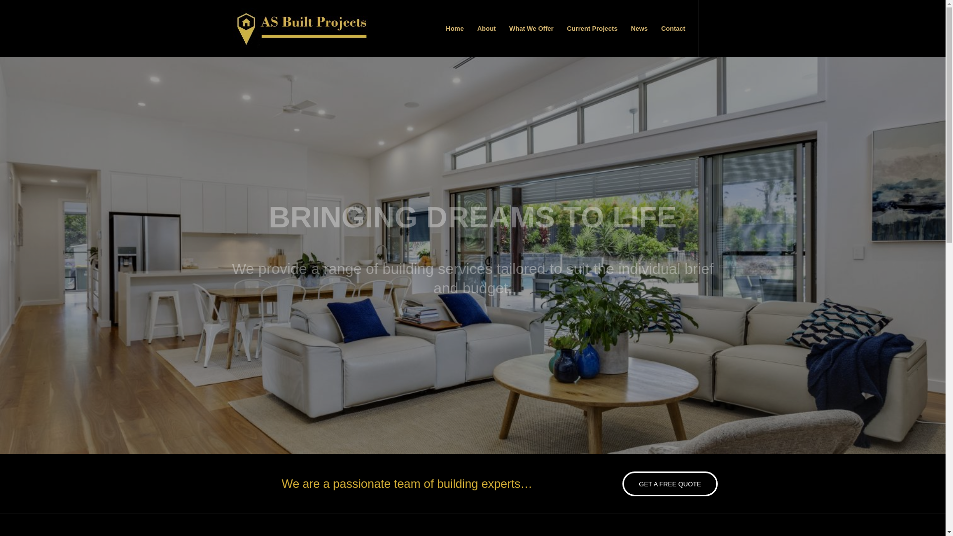 website screenshot of https://asbuiltprojects.online/