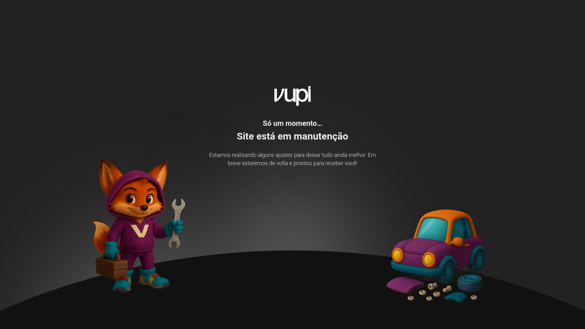website screenshot of https://vupi-maintenance-page.pages.dev/