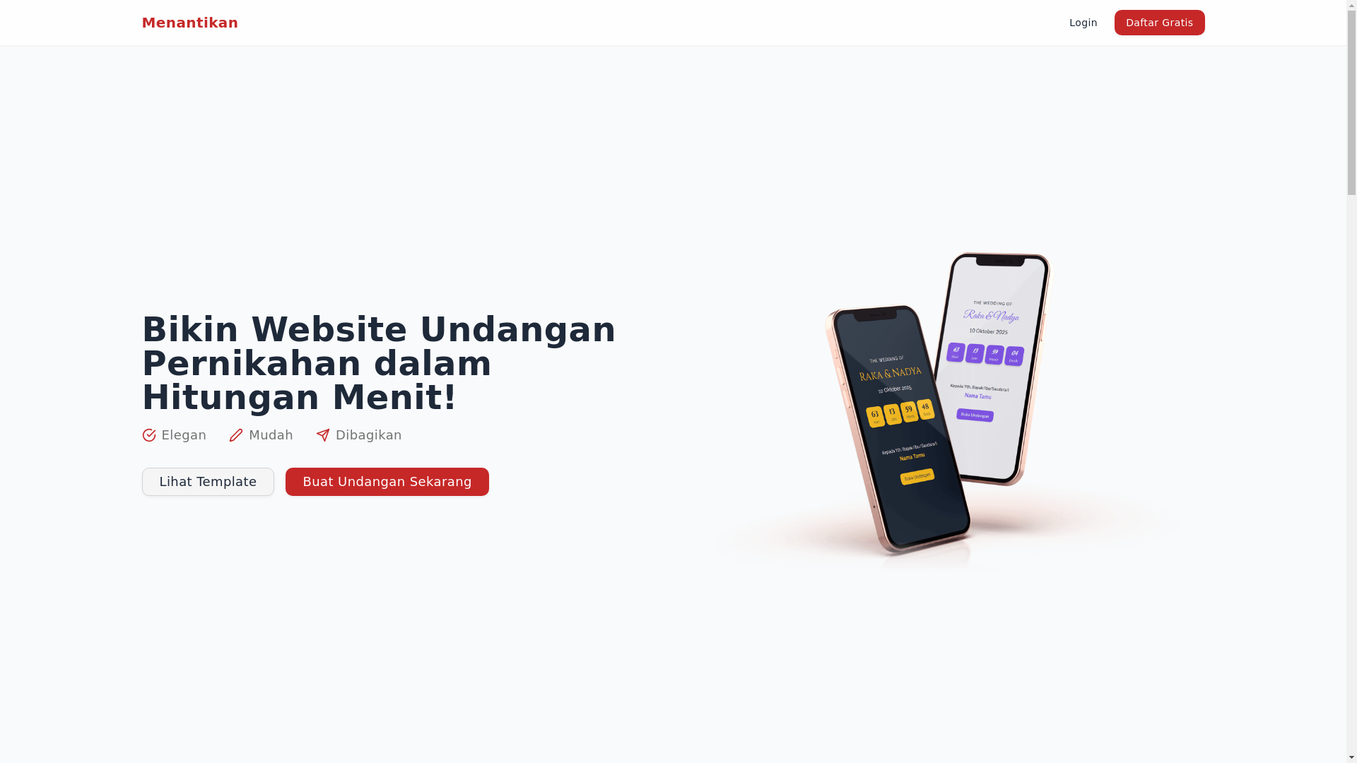 website screenshot of https://dua-mempelai.pages.dev/