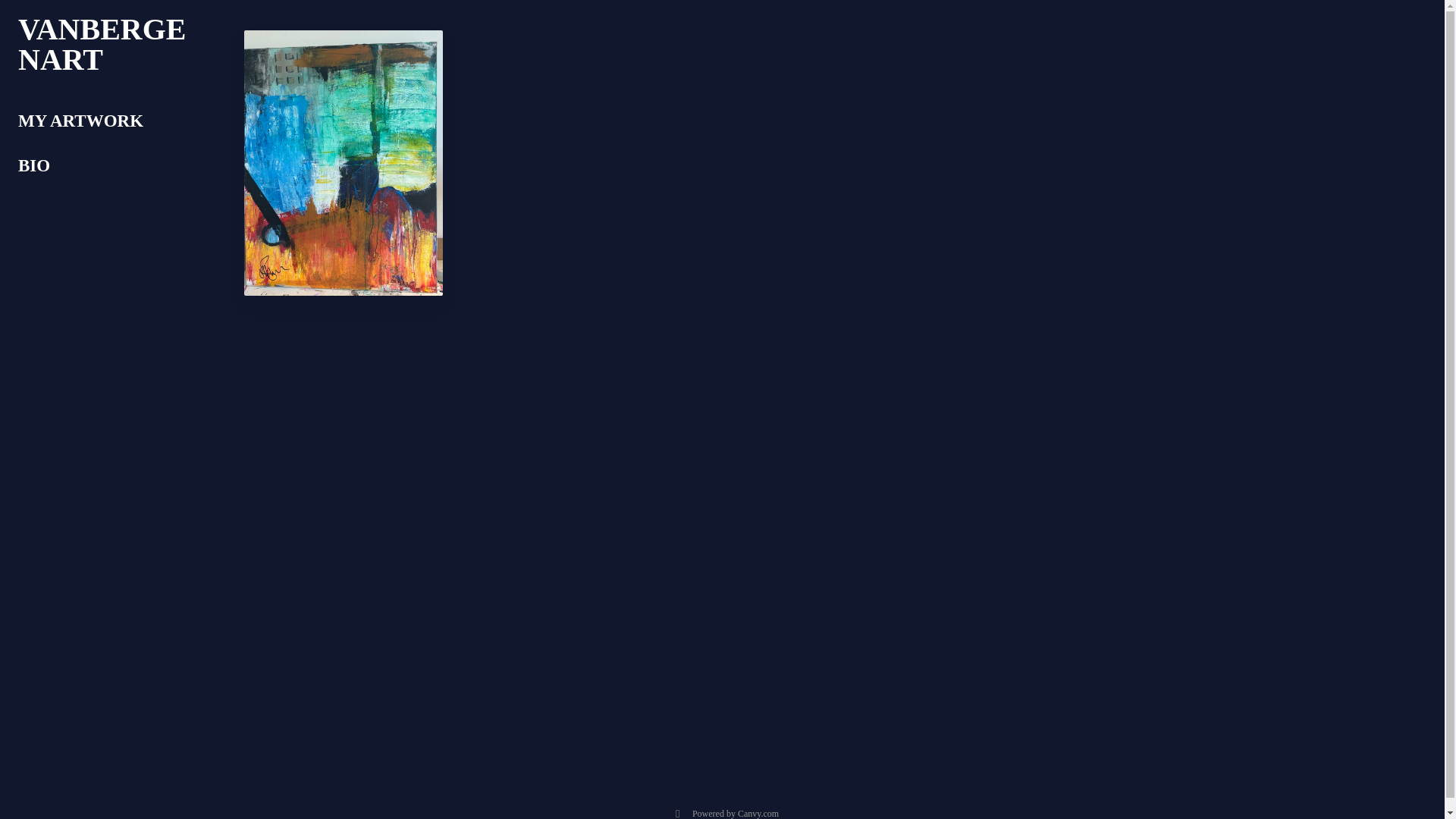 website screenshot of https://vanbergenart.com/