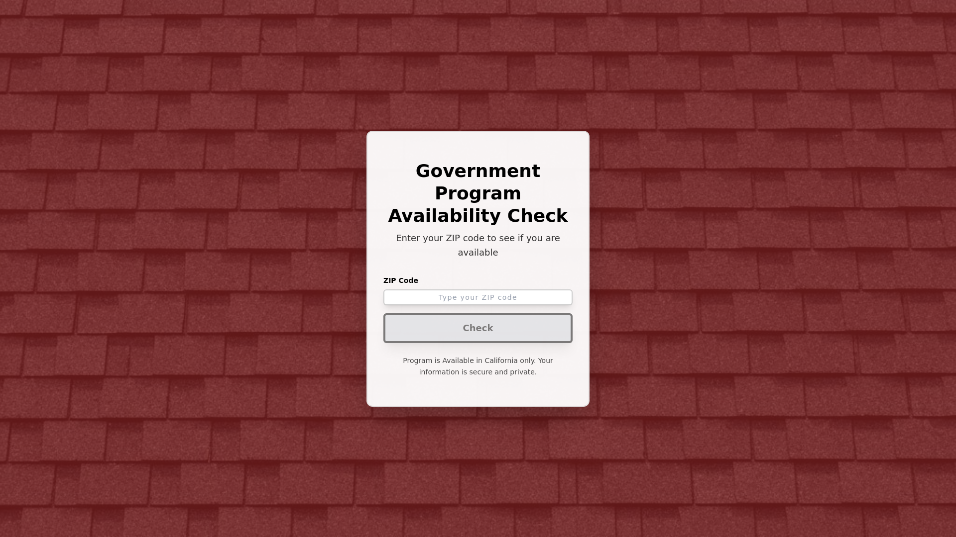 website screenshot of https://roof-programs.com/