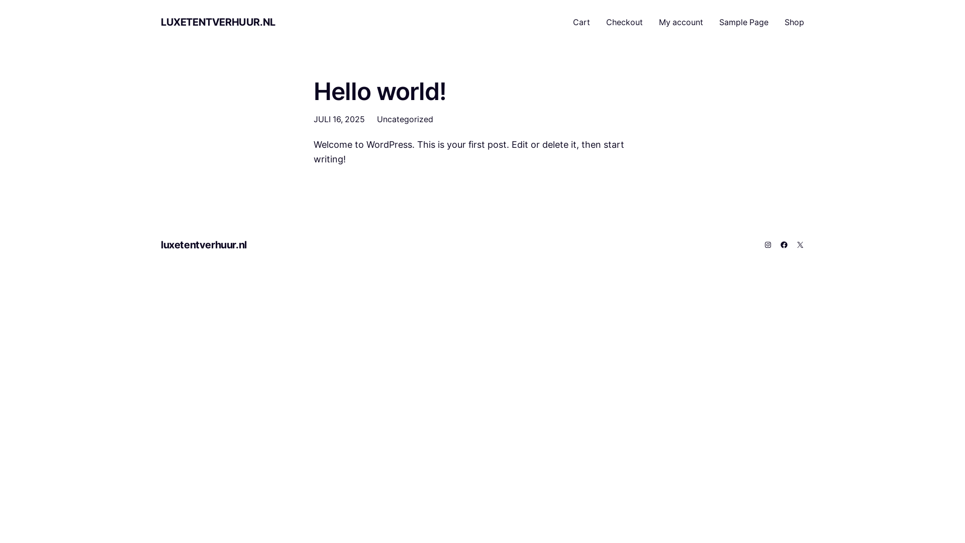 website screenshot of https://luxetentverhuur.nl/