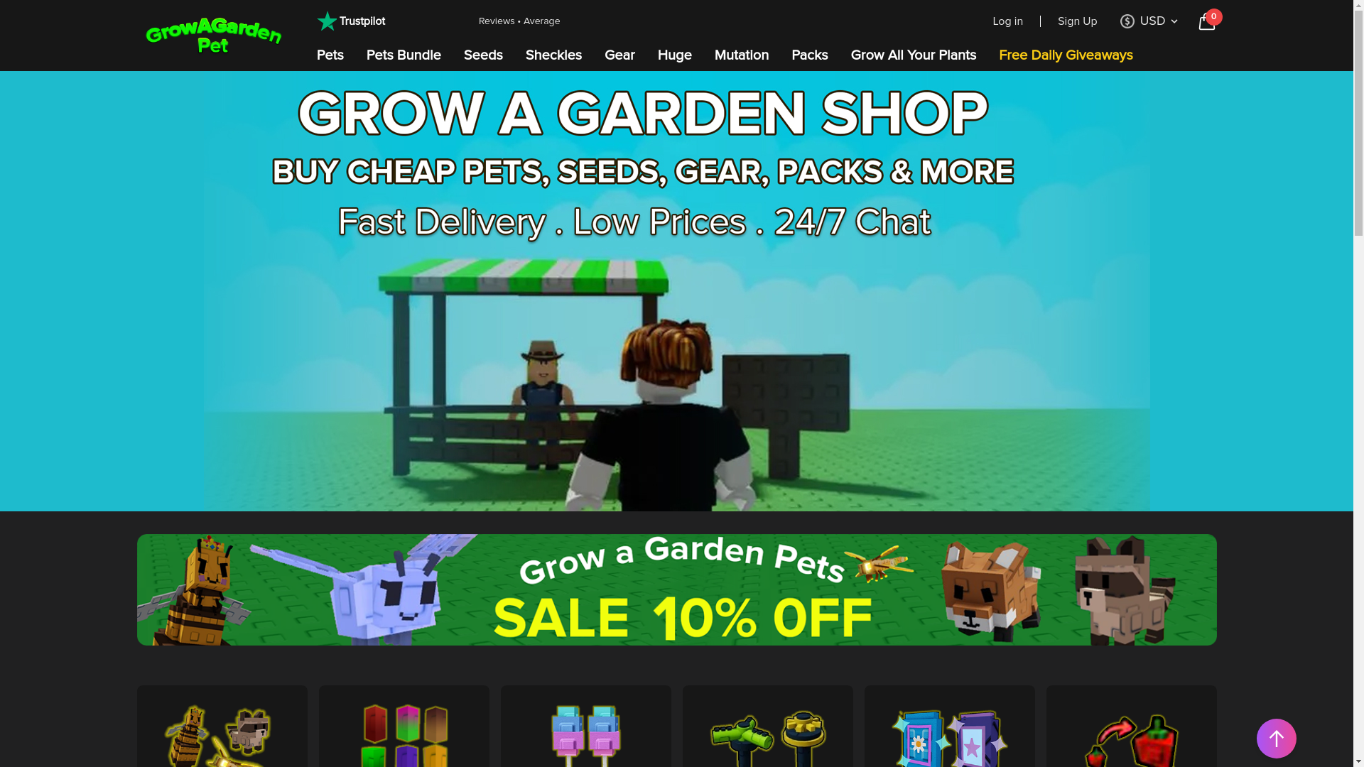 website screenshot of https://www.growagardenpet.com/