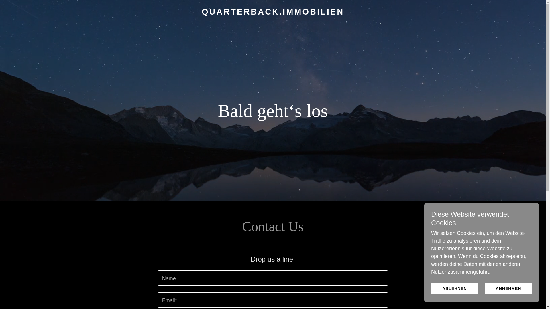 website screenshot of https://quarterback.immobilien/