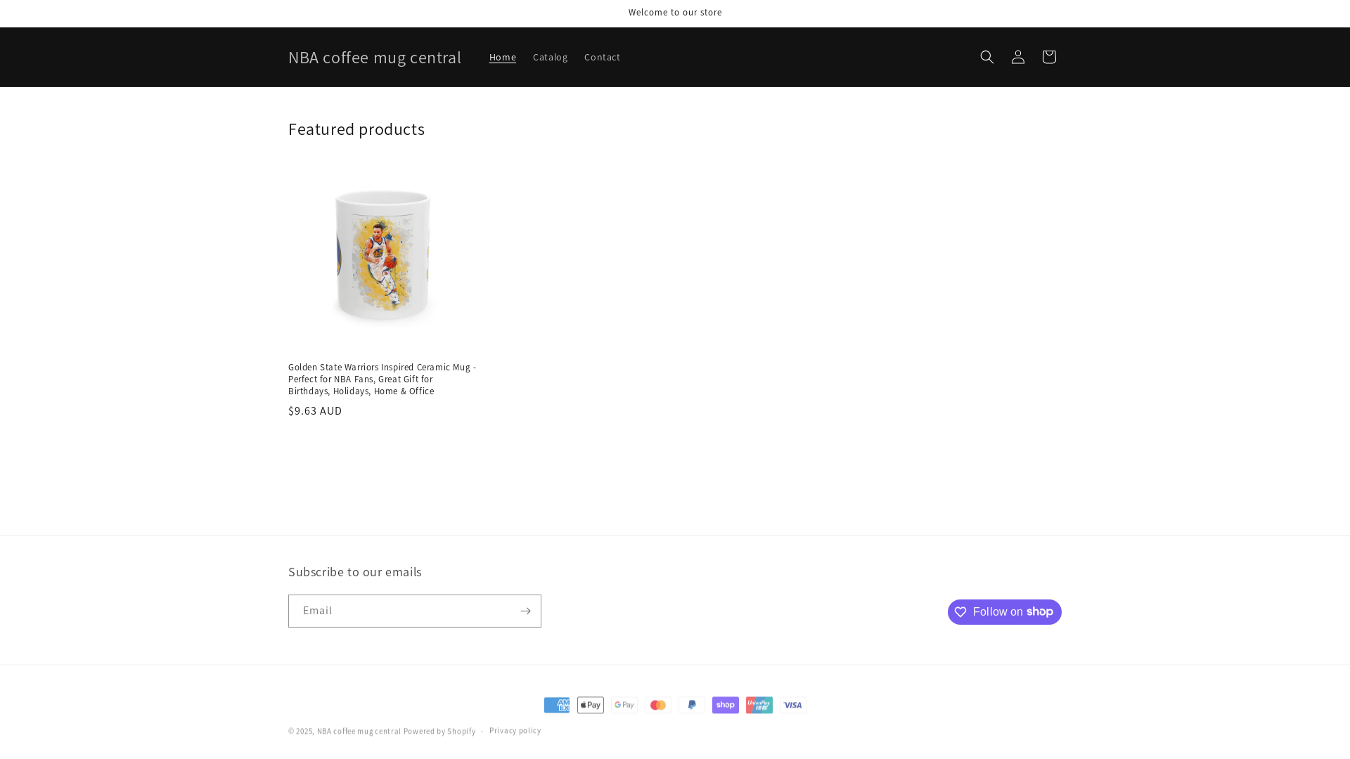 website screenshot of https://nbacoffeemugcentral.com/