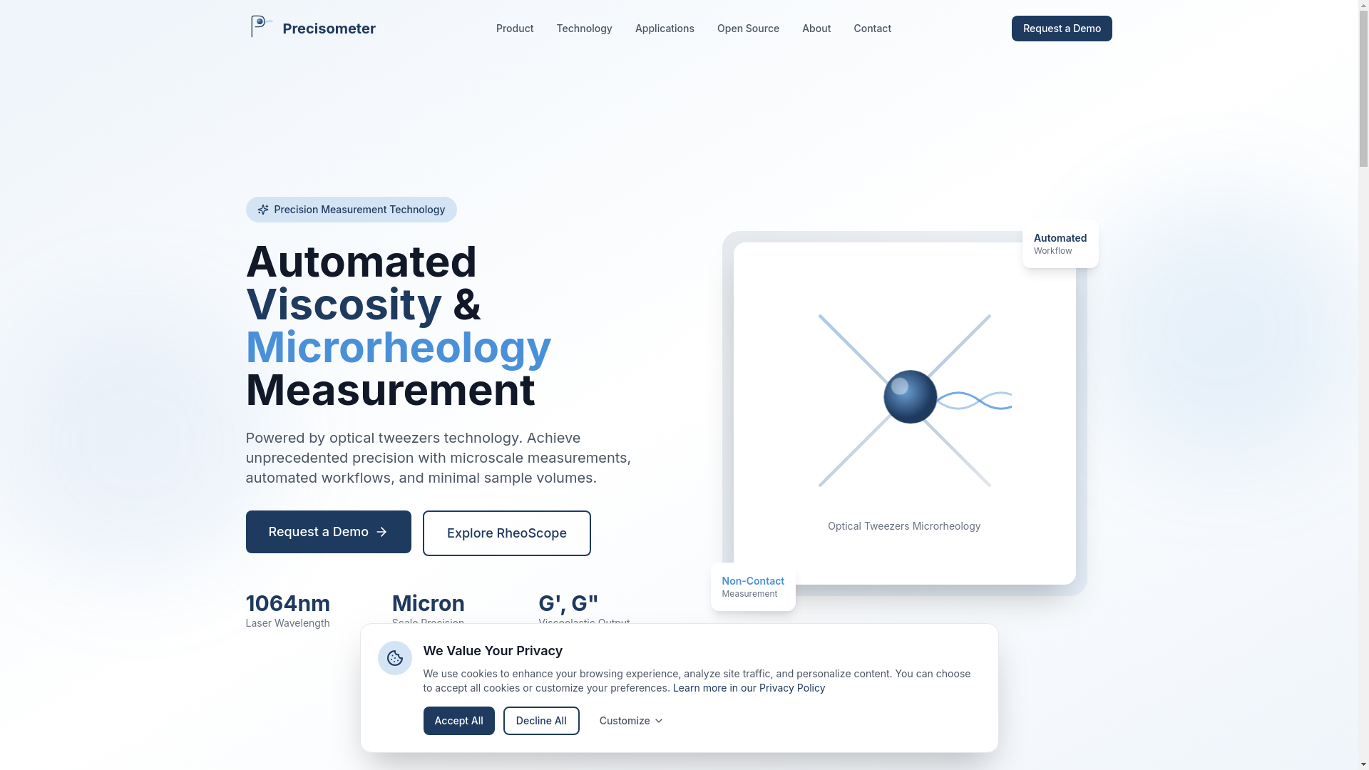 website screenshot of https://precisometer.nl/