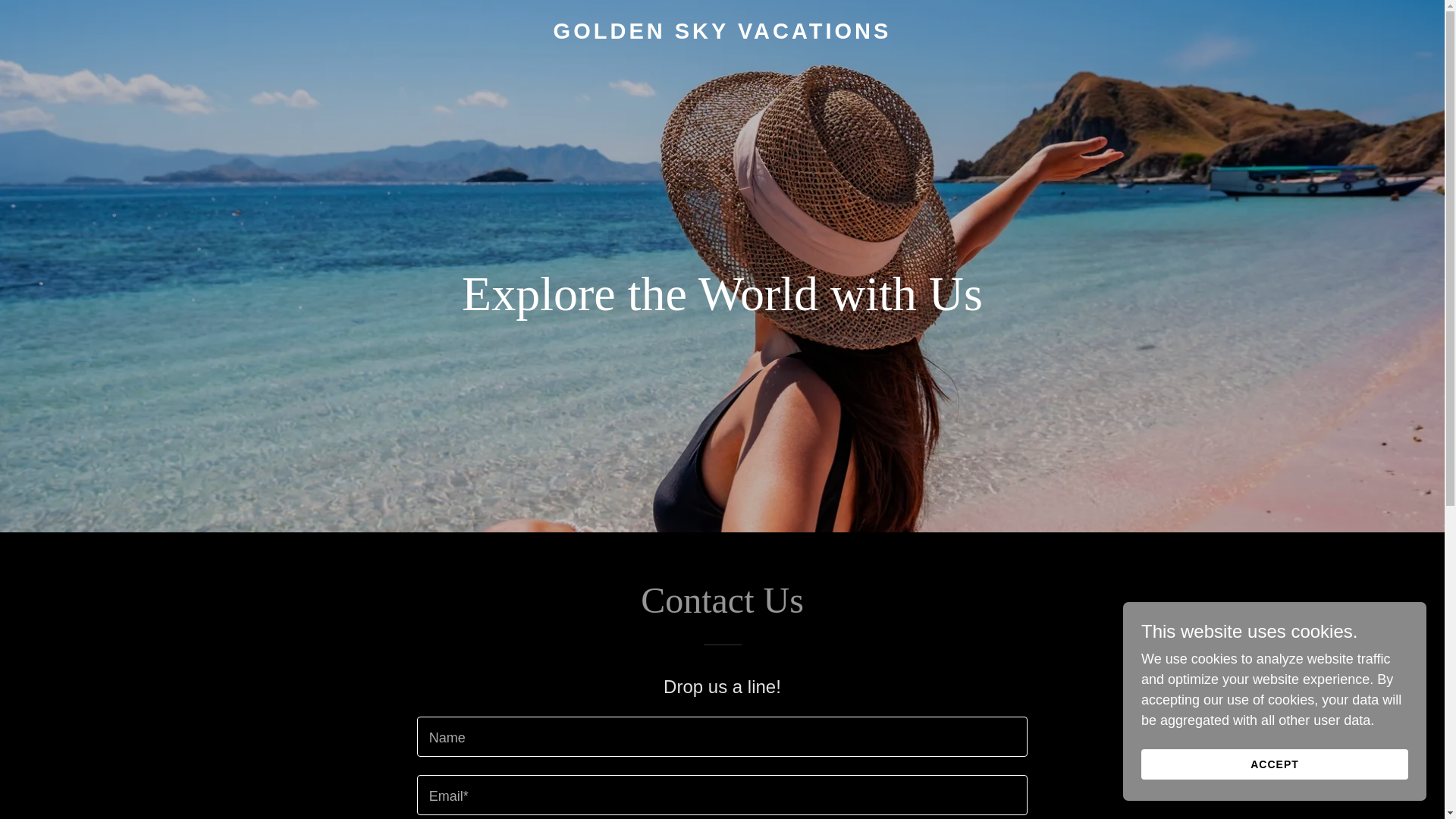 website screenshot of https://goldenskyvacation.com/