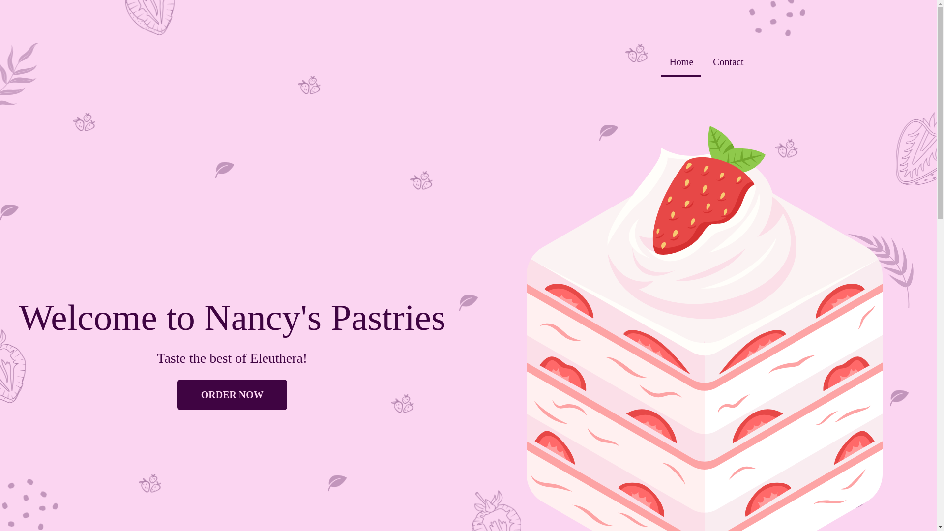 website screenshot of https://nancypastries.com/