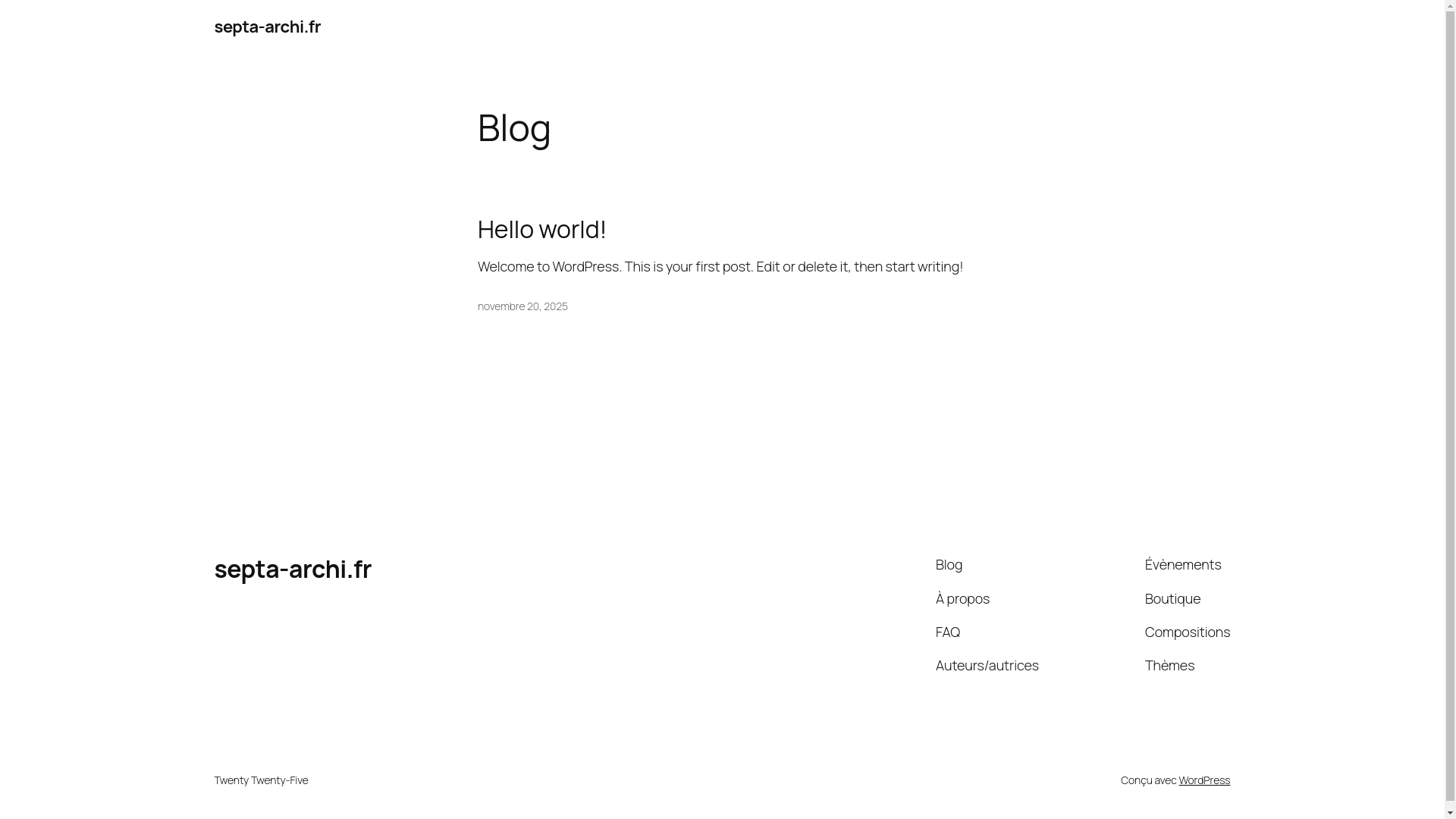 website screenshot of https://septa-archi.fr/