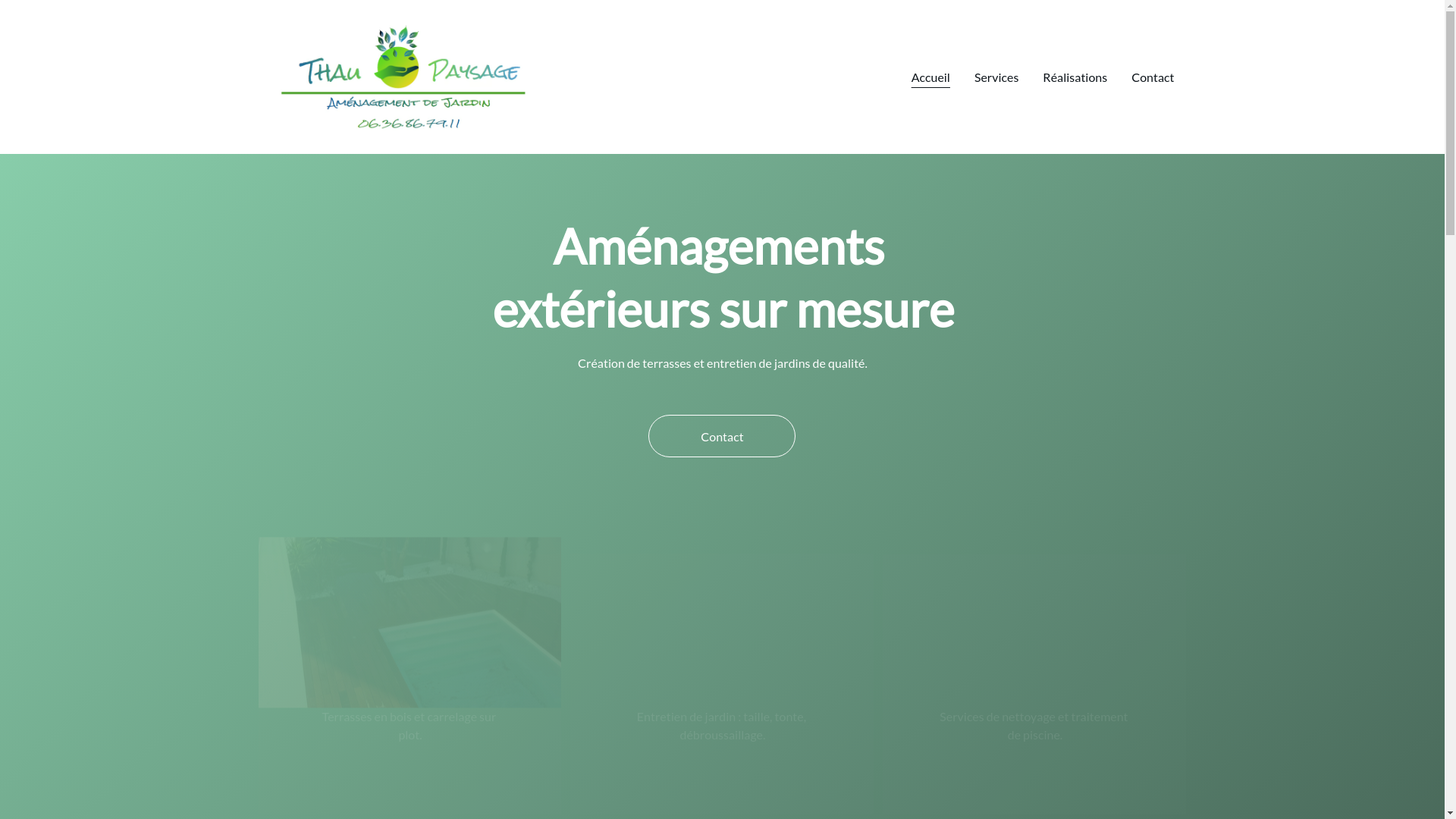 website screenshot of https://thaupaysage34.fr/