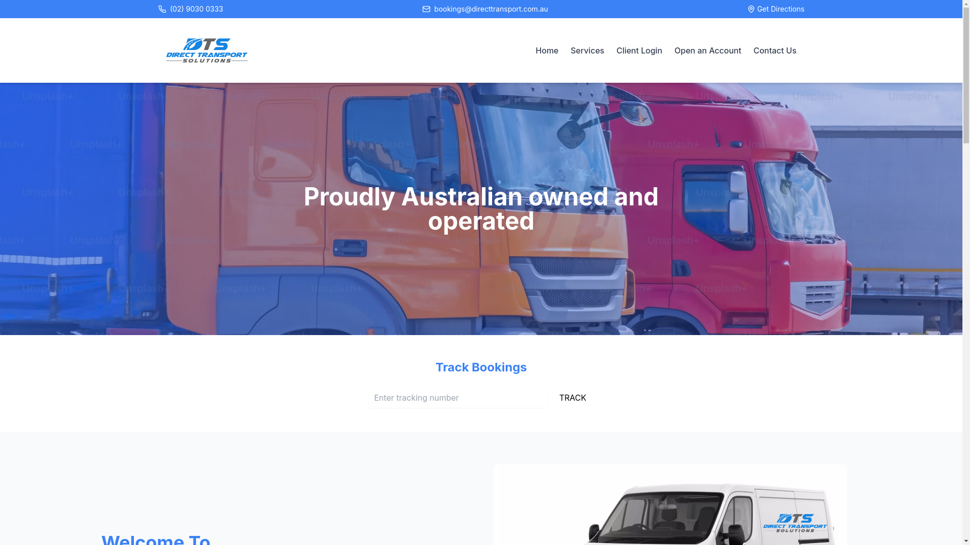 website screenshot of https://directtransport.email/