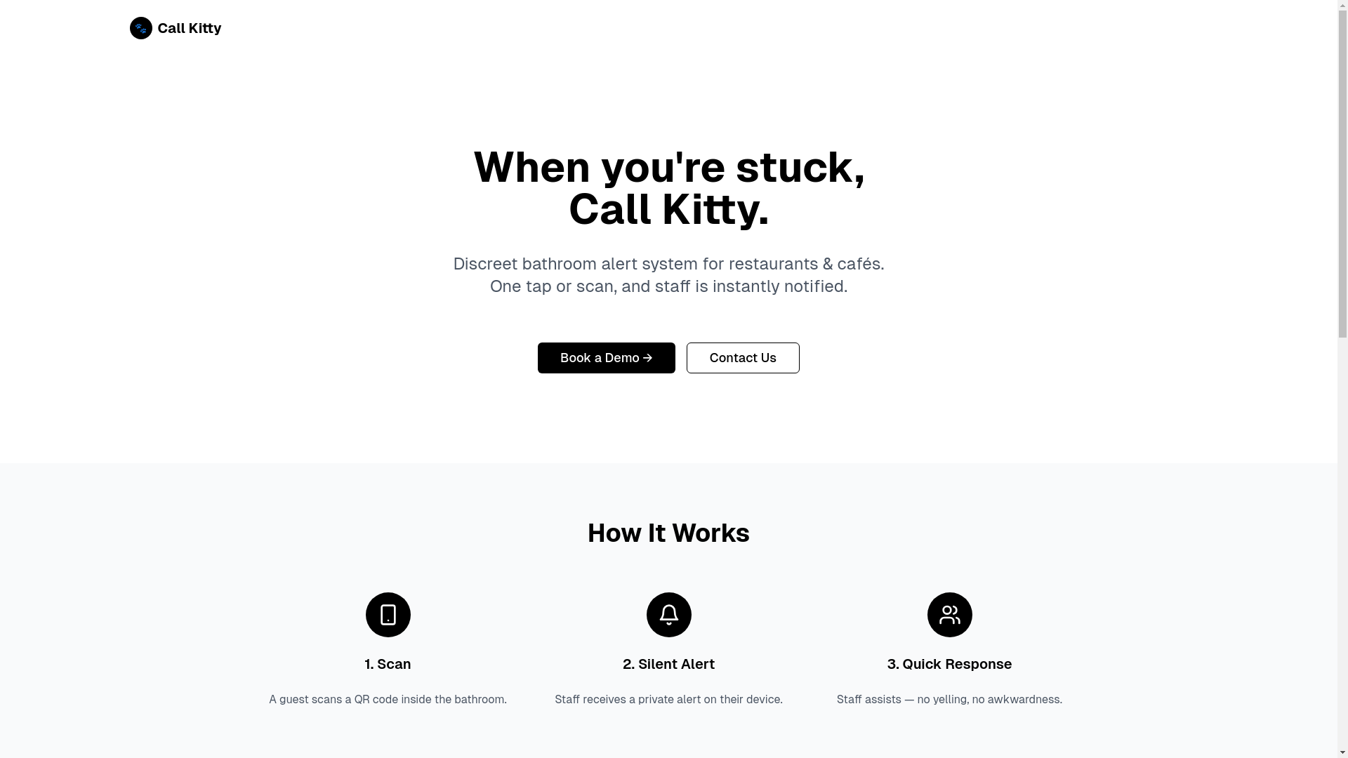 website screenshot of https://callkittyy.com/