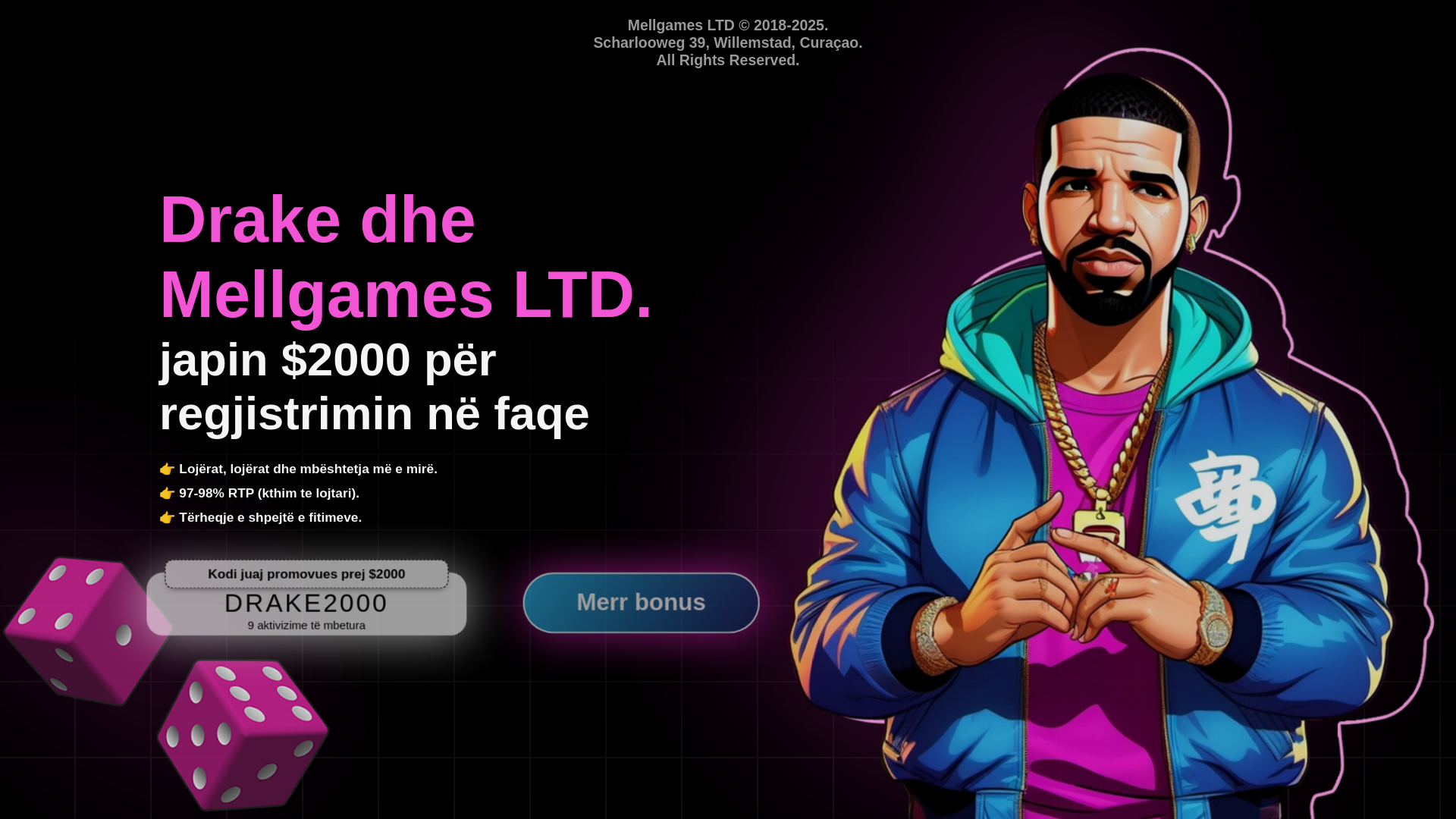 website screenshot of https://drake-mellgames.pages.dev/