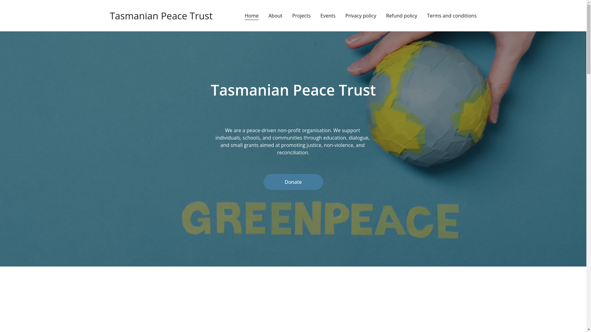 website screenshot of https://peacetrust.blog/
