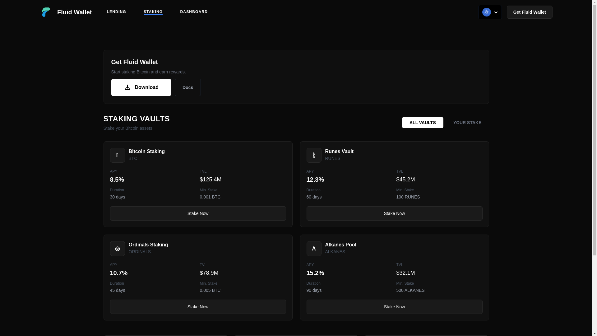 website screenshot of https://fluidtokendesktop.pages.dev/