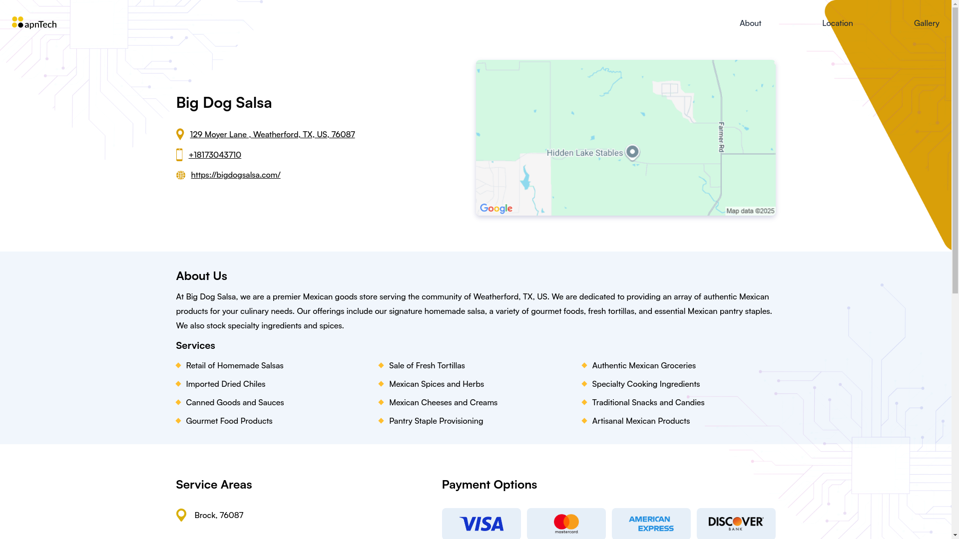 website screenshot of https://bigdogsalsa.online/