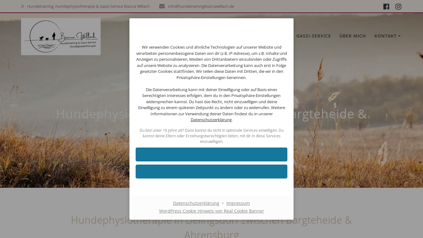 website screenshot of https://hundephysiotherapie-biancawillach.de/