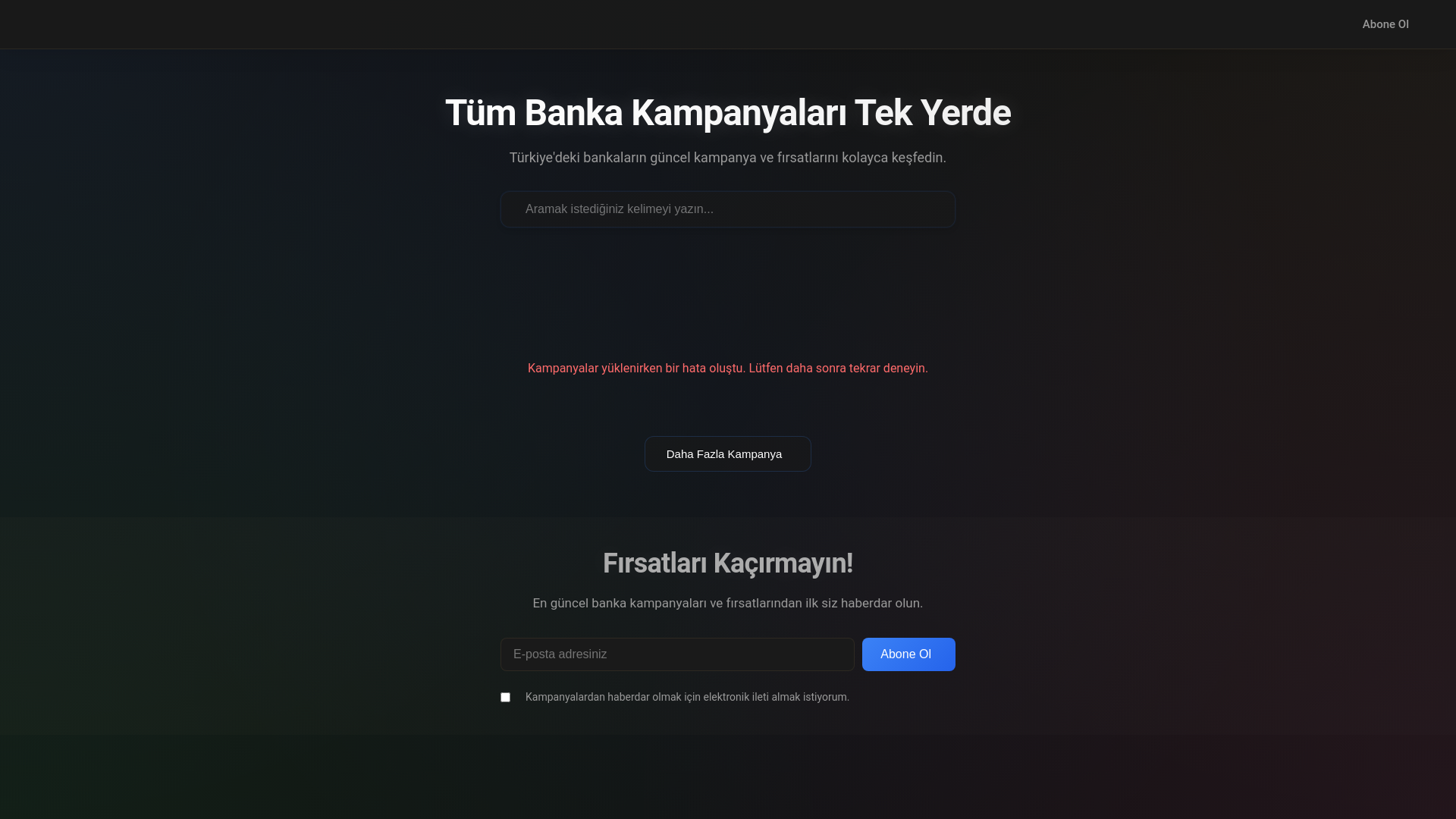 website screenshot of https://kampanyagurmesidotcom-ui.pages.dev/