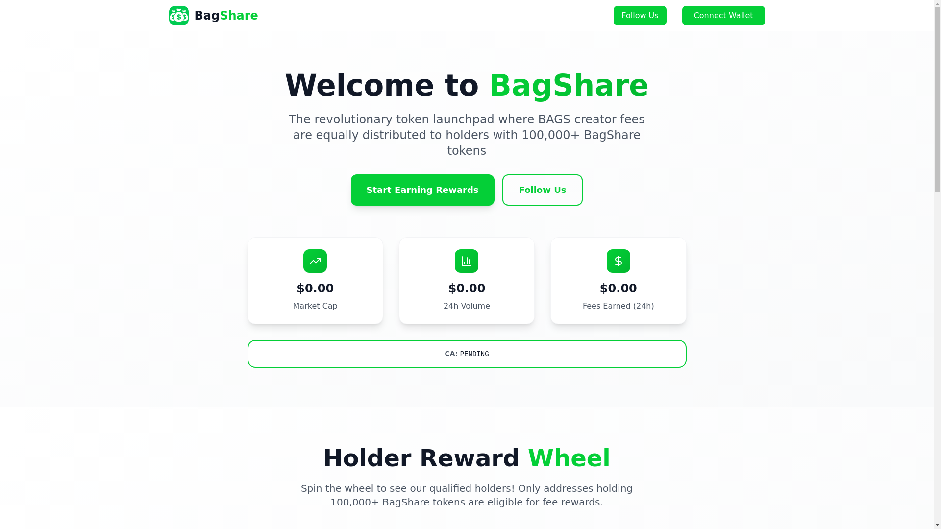 website screenshot of https://bagshare.app/