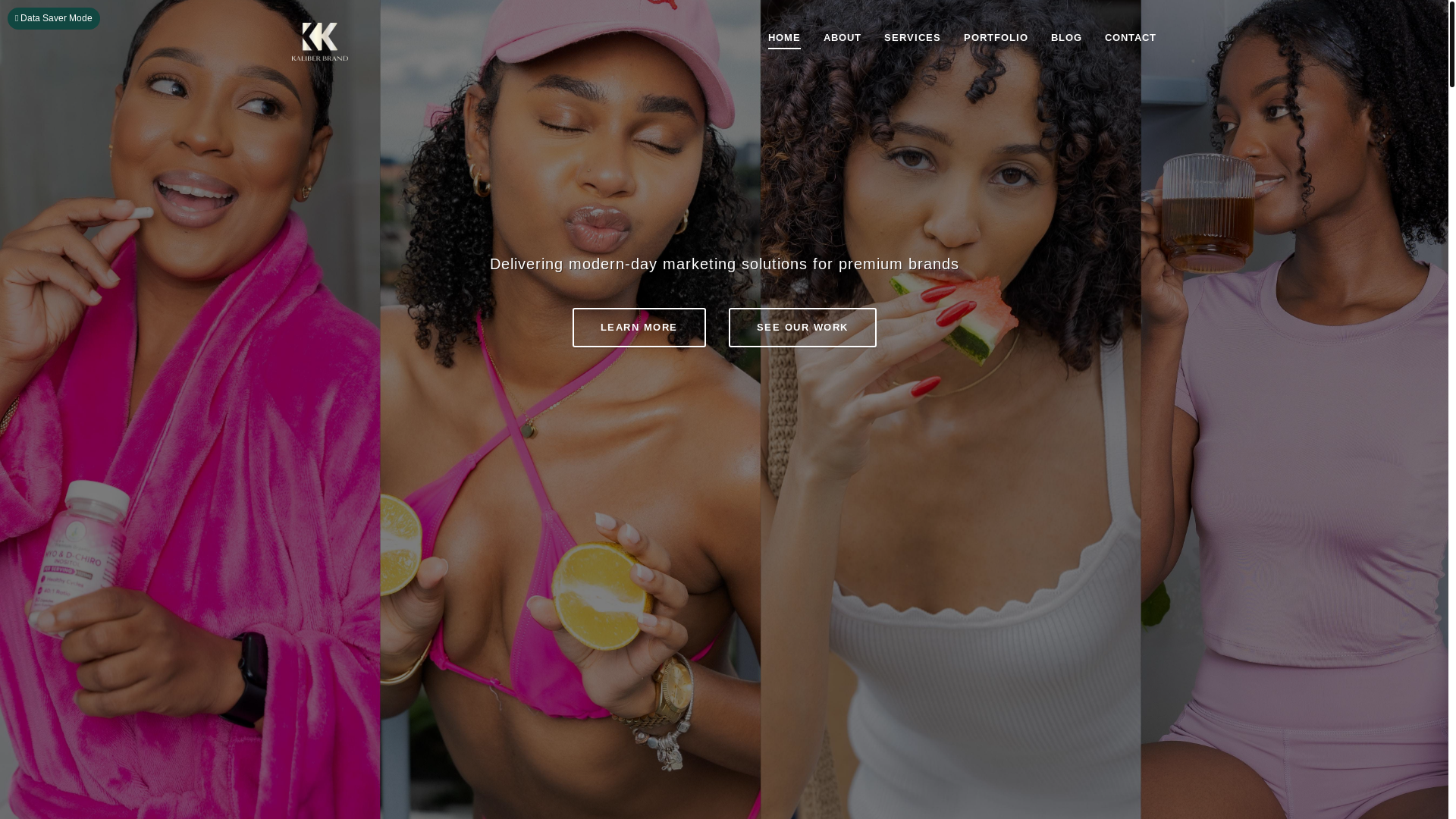 website screenshot of https://kaliberbrandweb.pages.dev/