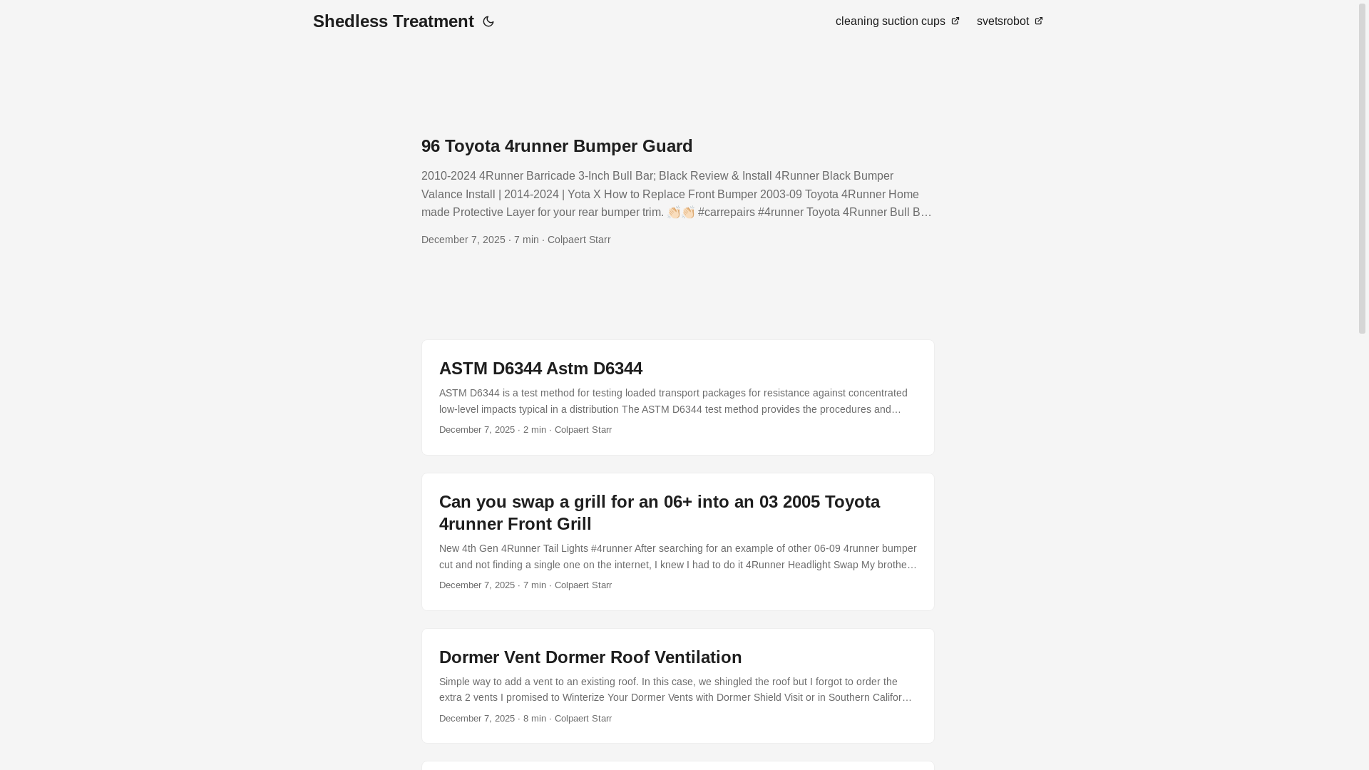 website screenshot of https://shedlesstreatment.pages.dev/