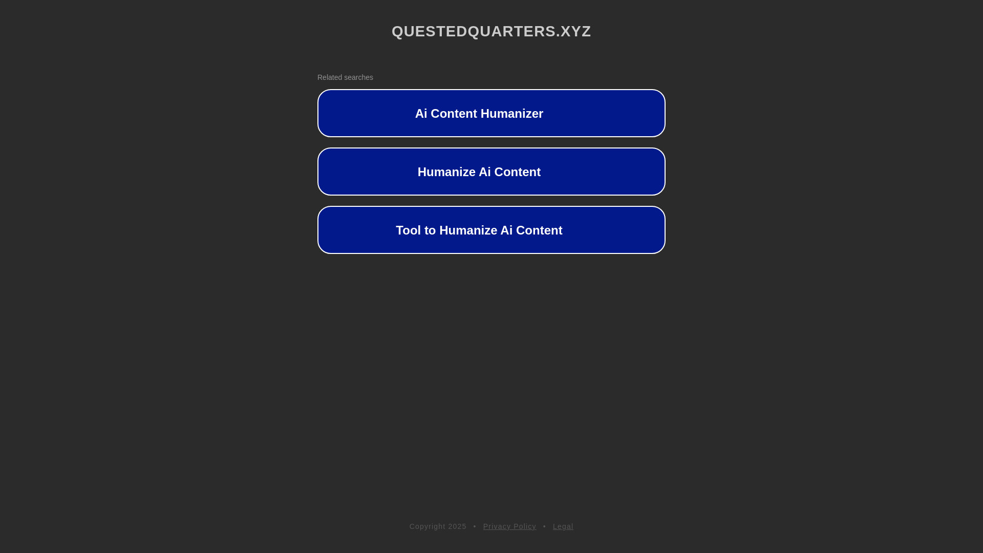 website screenshot of https://questedquarters.xyz/