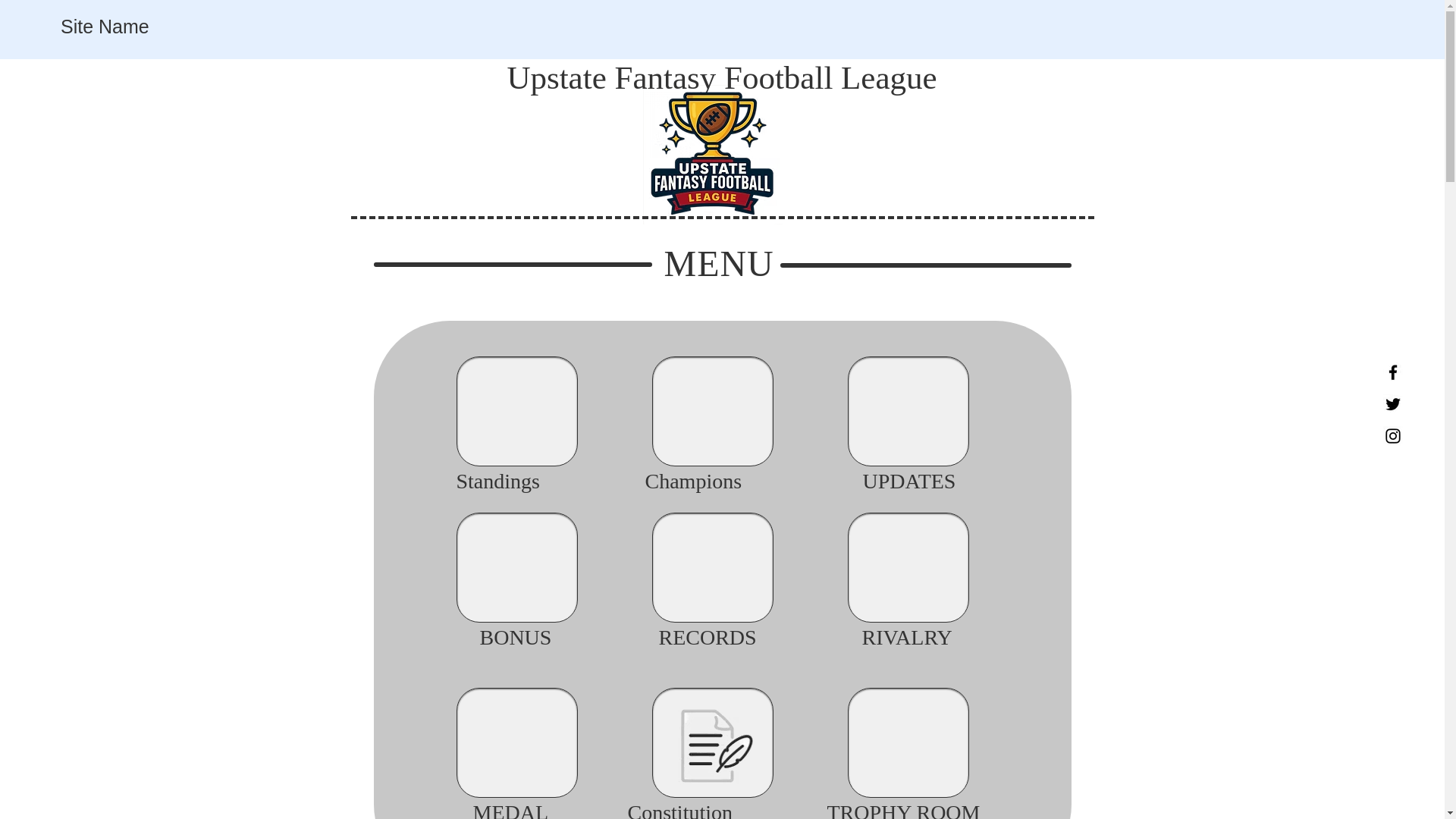 website screenshot of https://upstatefantasyfootballleague.com/