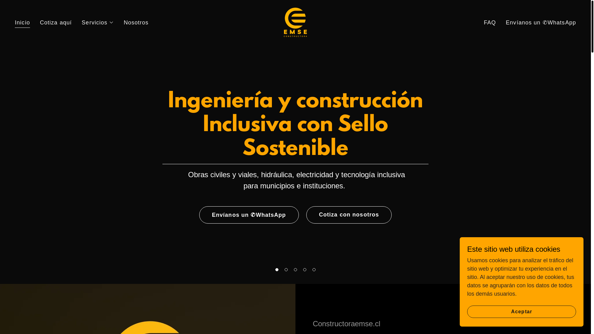 website screenshot of https://constructoraemse.cl/