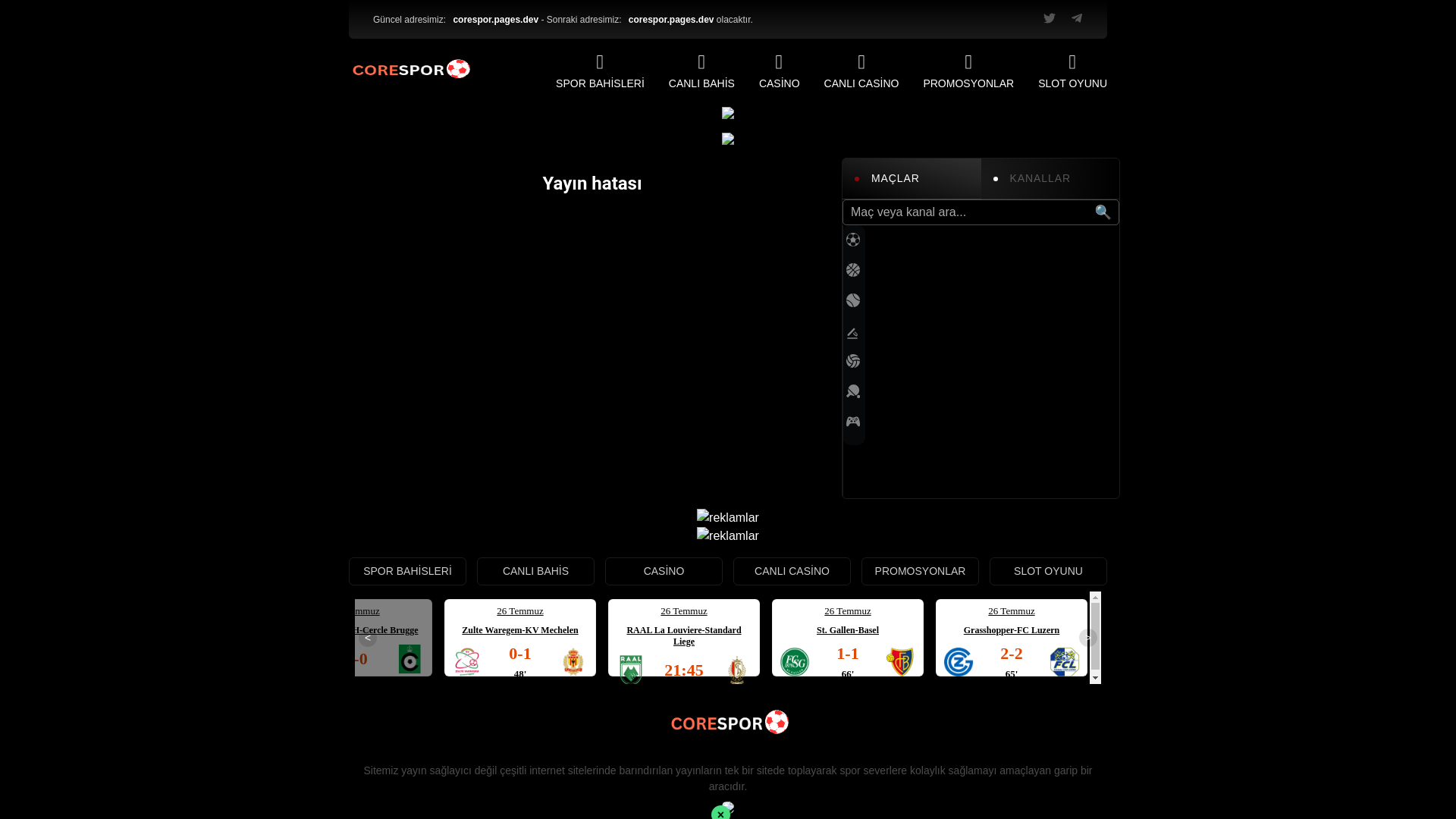 website screenshot of https://corespor.pages.dev/