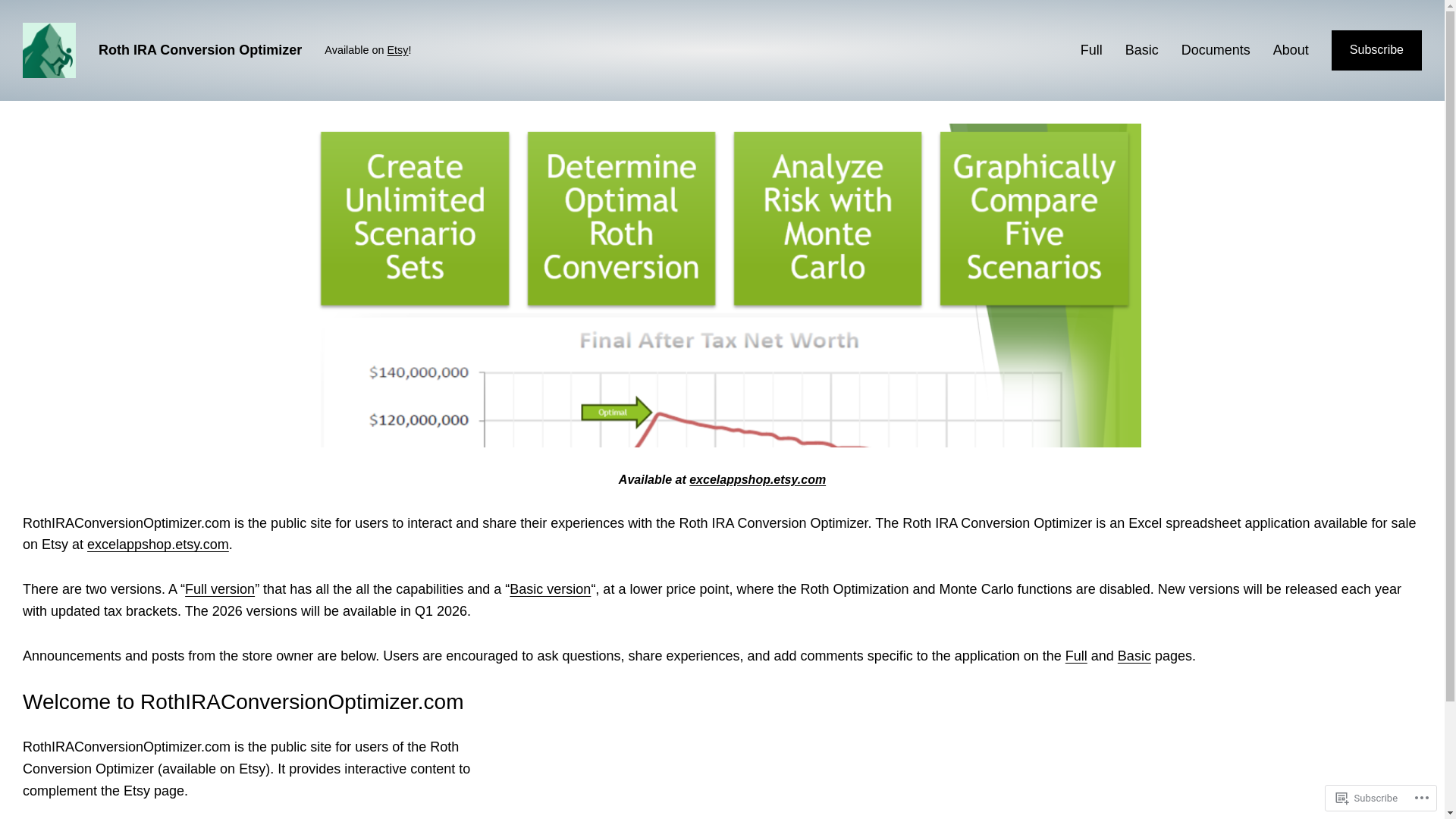 website screenshot of https://rothiraconversionoptimizer.com/
