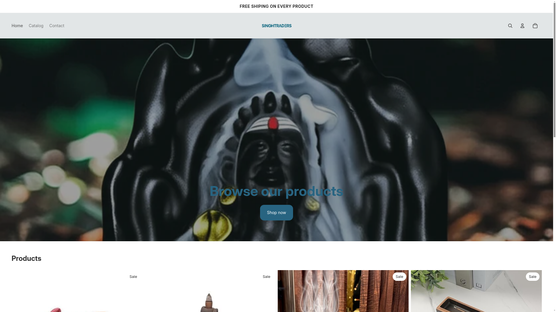 website screenshot of https://singhtraders.store/