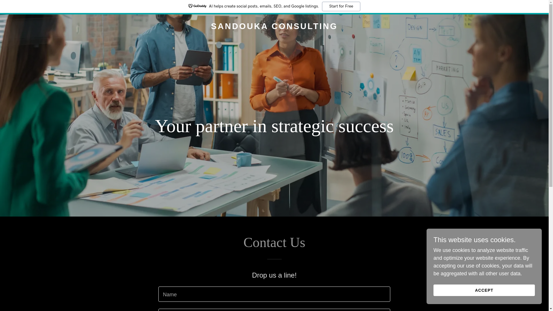 website screenshot of https://sandoukaconsulting.com/