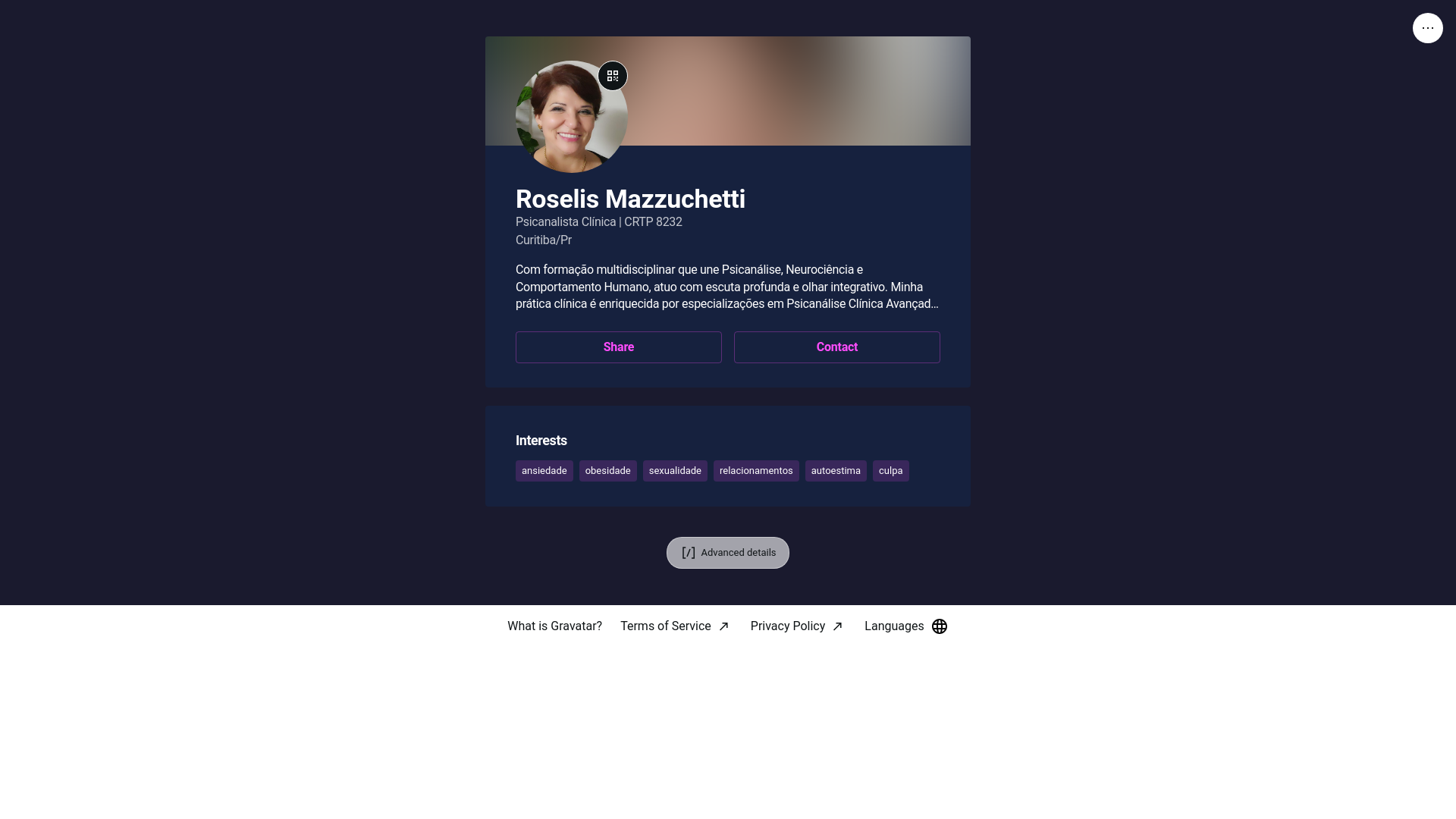 website screenshot of https://roselismazzuchetti.link/