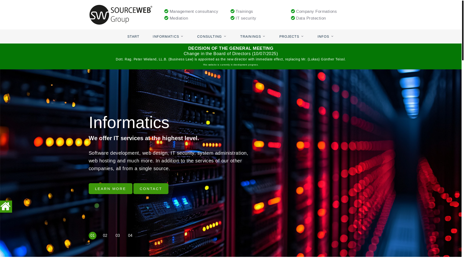 website screenshot of https://sourceweb.au/