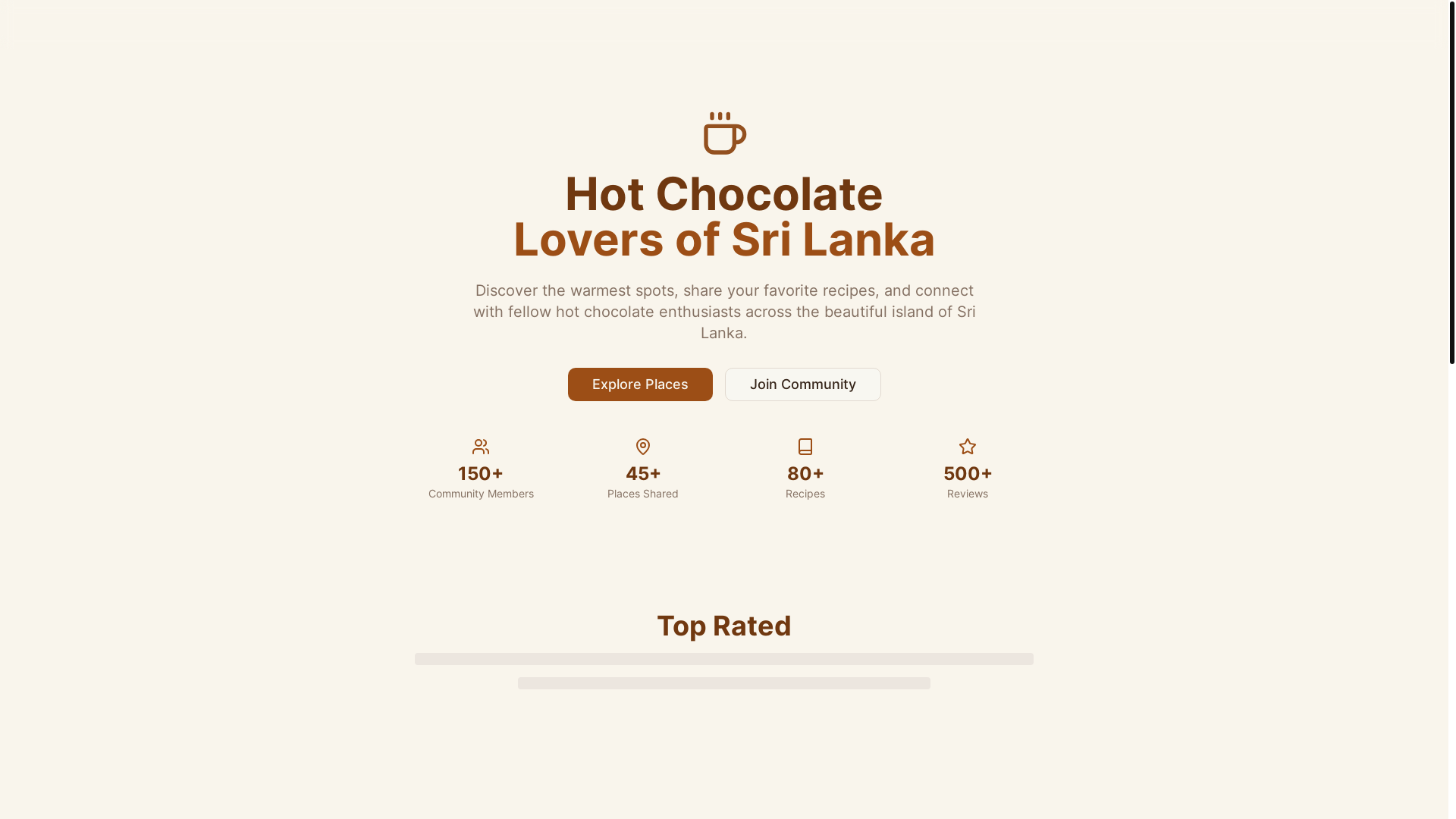 website screenshot of https://hotchocolate.lk/