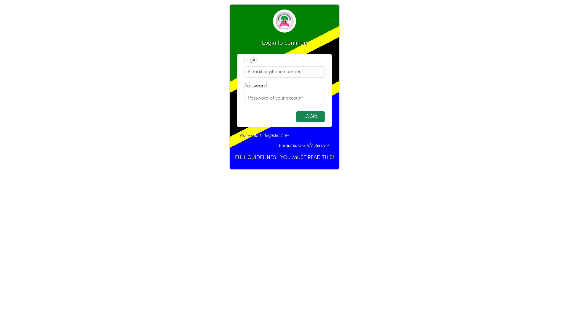 website screenshot of https://vikundidigital.co.tz/