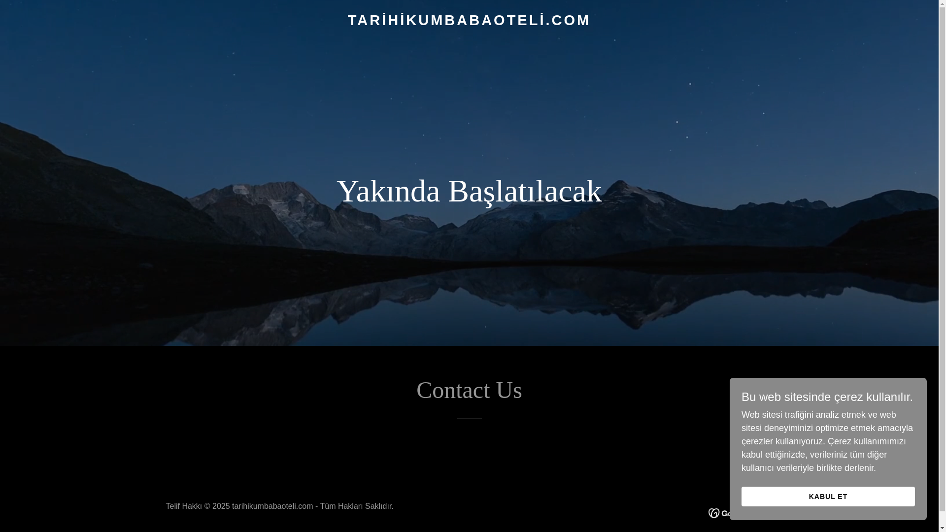 website screenshot of https://tarihikumbabaoteli.com/