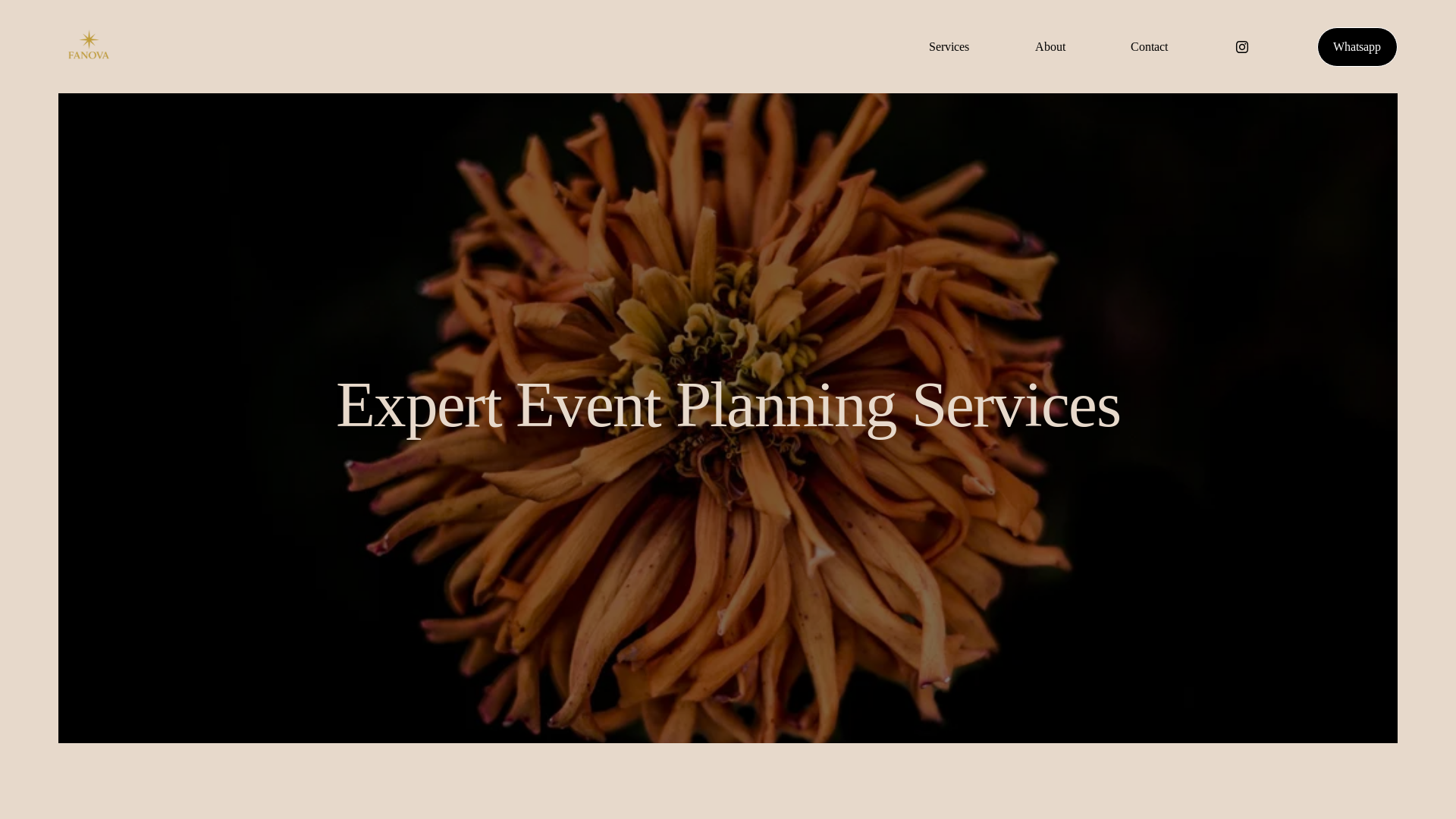 website screenshot of https://fanovaevents.net/