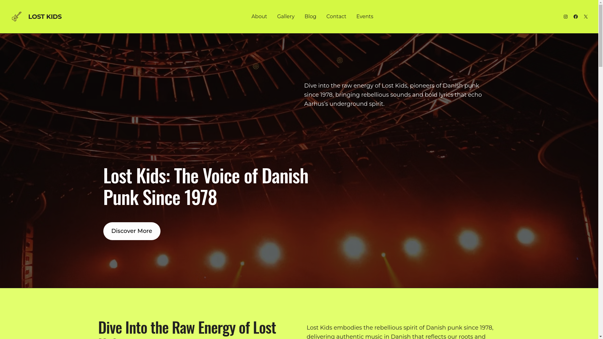 website screenshot of https://lostkids.dk/