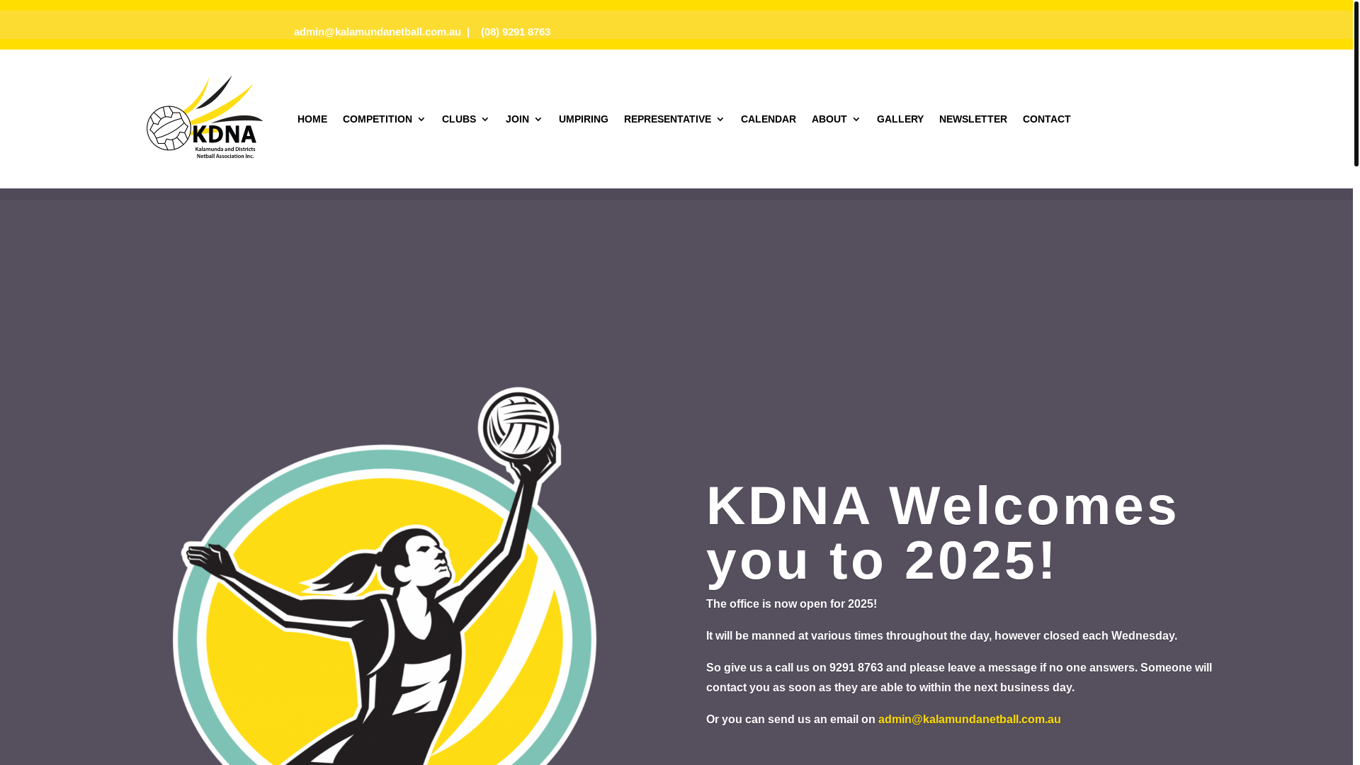 website screenshot of https://kalamundanetball.online/