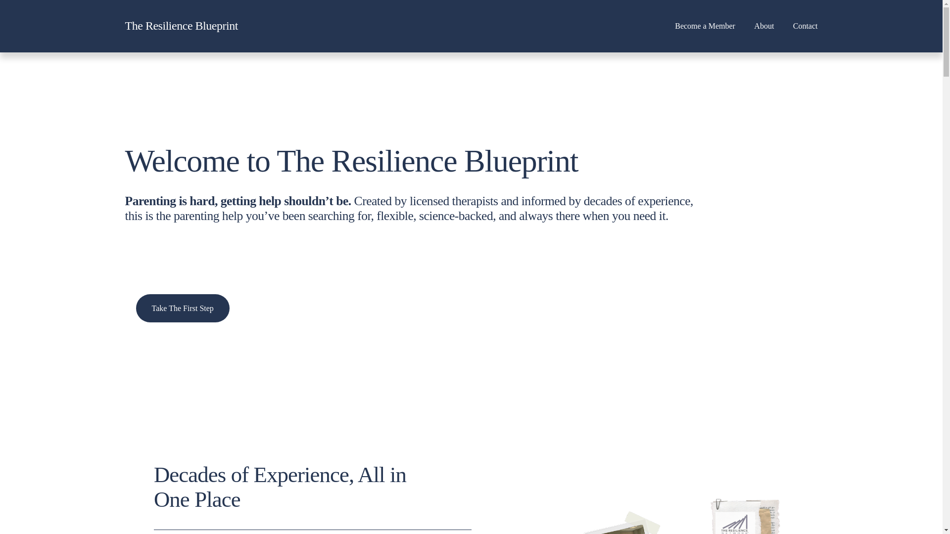 website screenshot of https://the-resilience-blueprint.com/