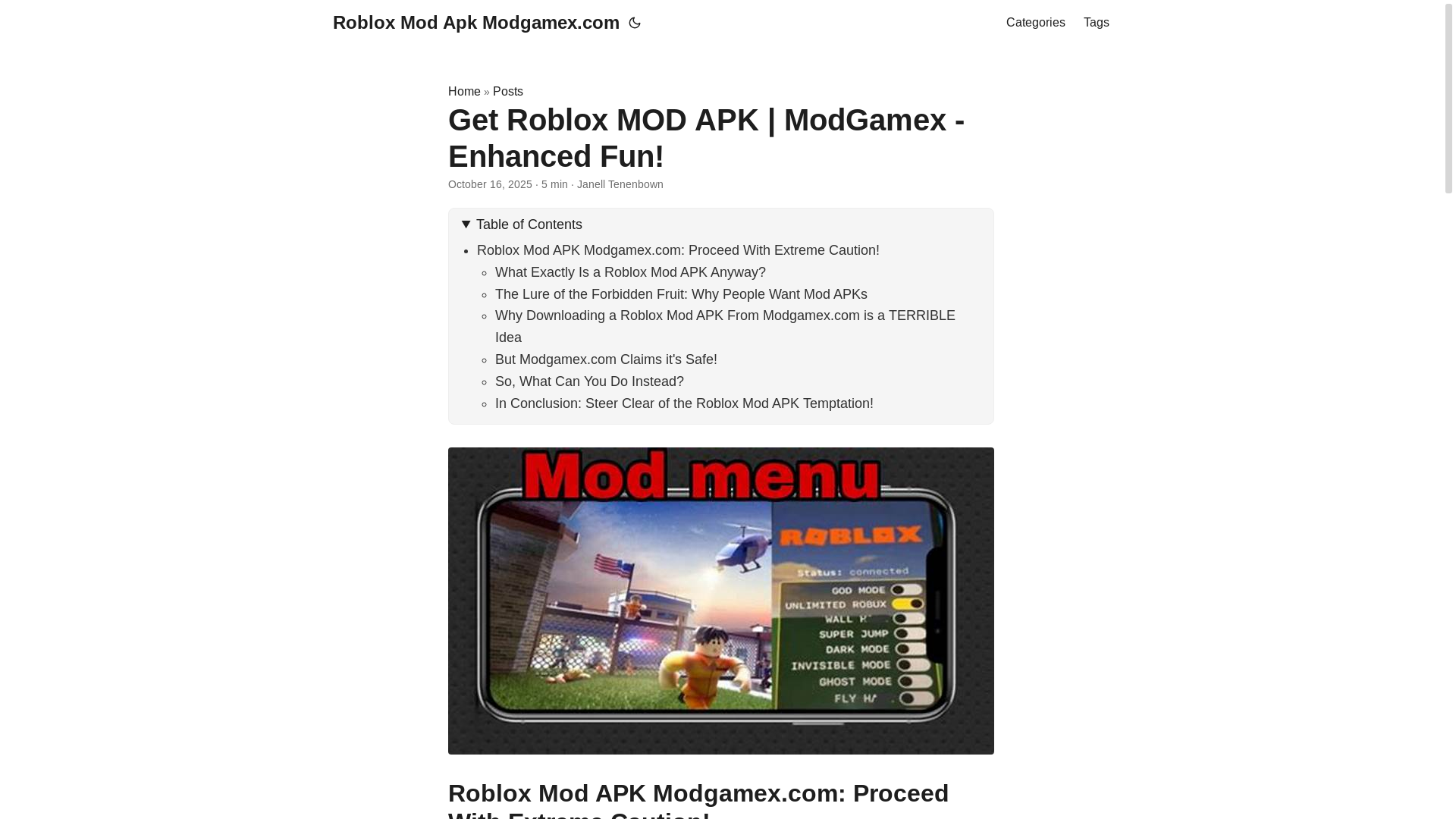 website screenshot of https://roblox-mod-apk-modgamexcom.pages.dev/