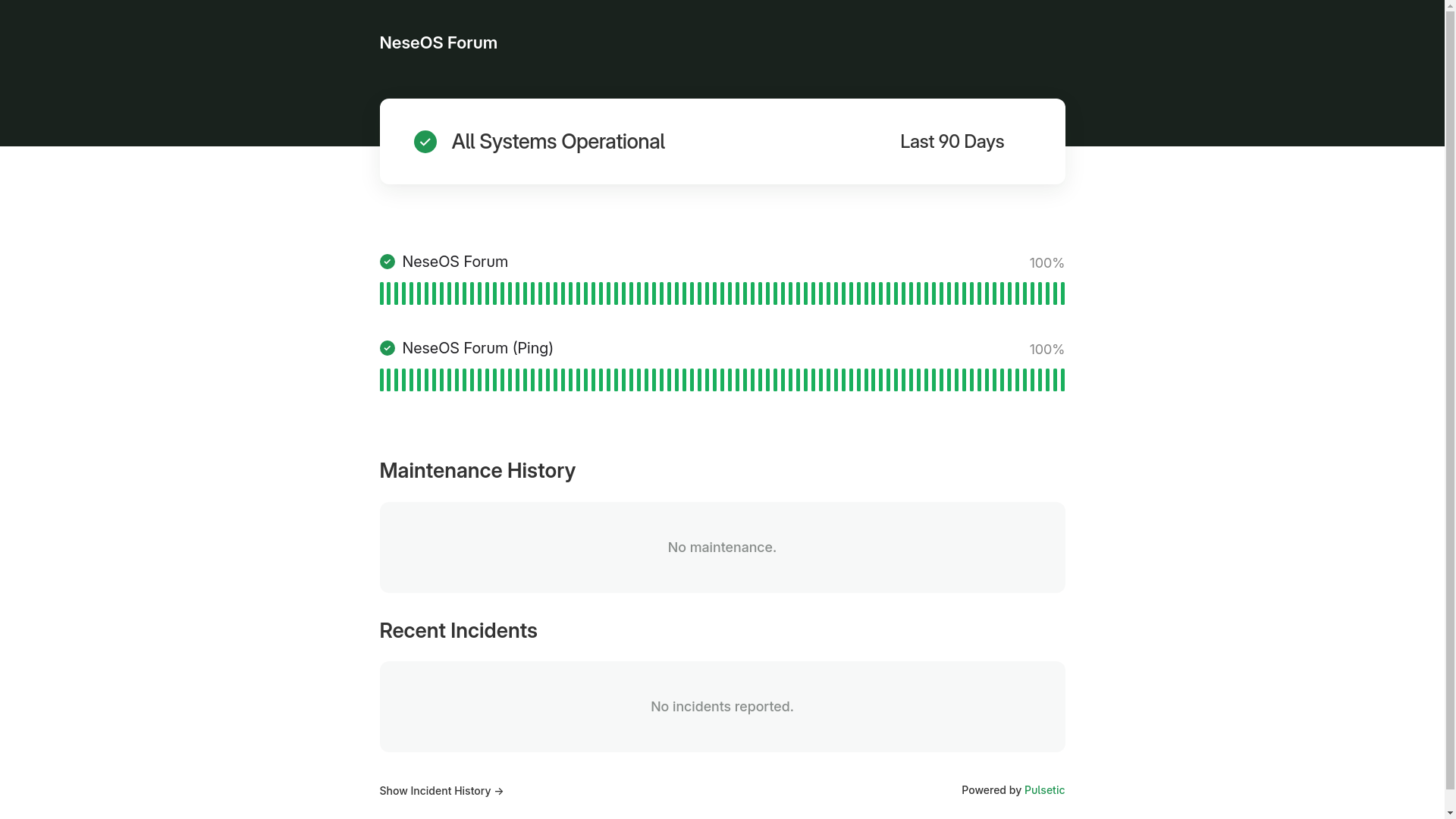 website screenshot of https://status.neseosforum.gleeze.com/