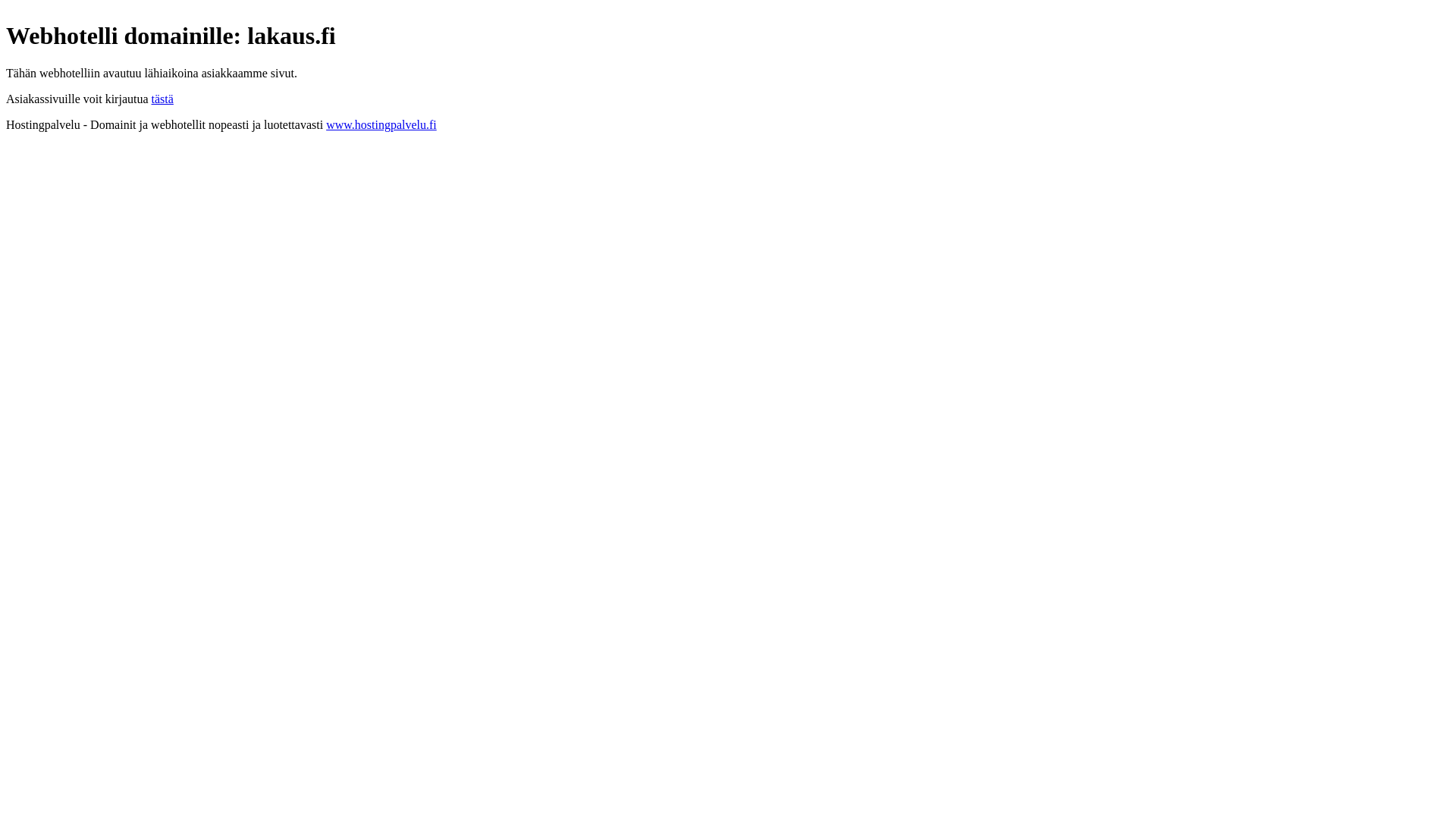 website screenshot of https://lakaus.fi/